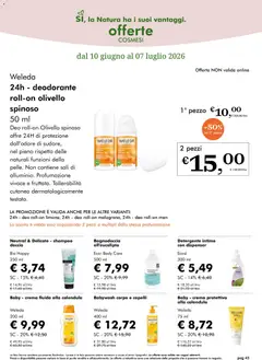 Anteprima del volantino Natura Sì volantino valido a partire dal 10.06.2026 | Pagina: 43 | Prodotti: Shampoo, Deodorante, Detergente intimo, Intimo
