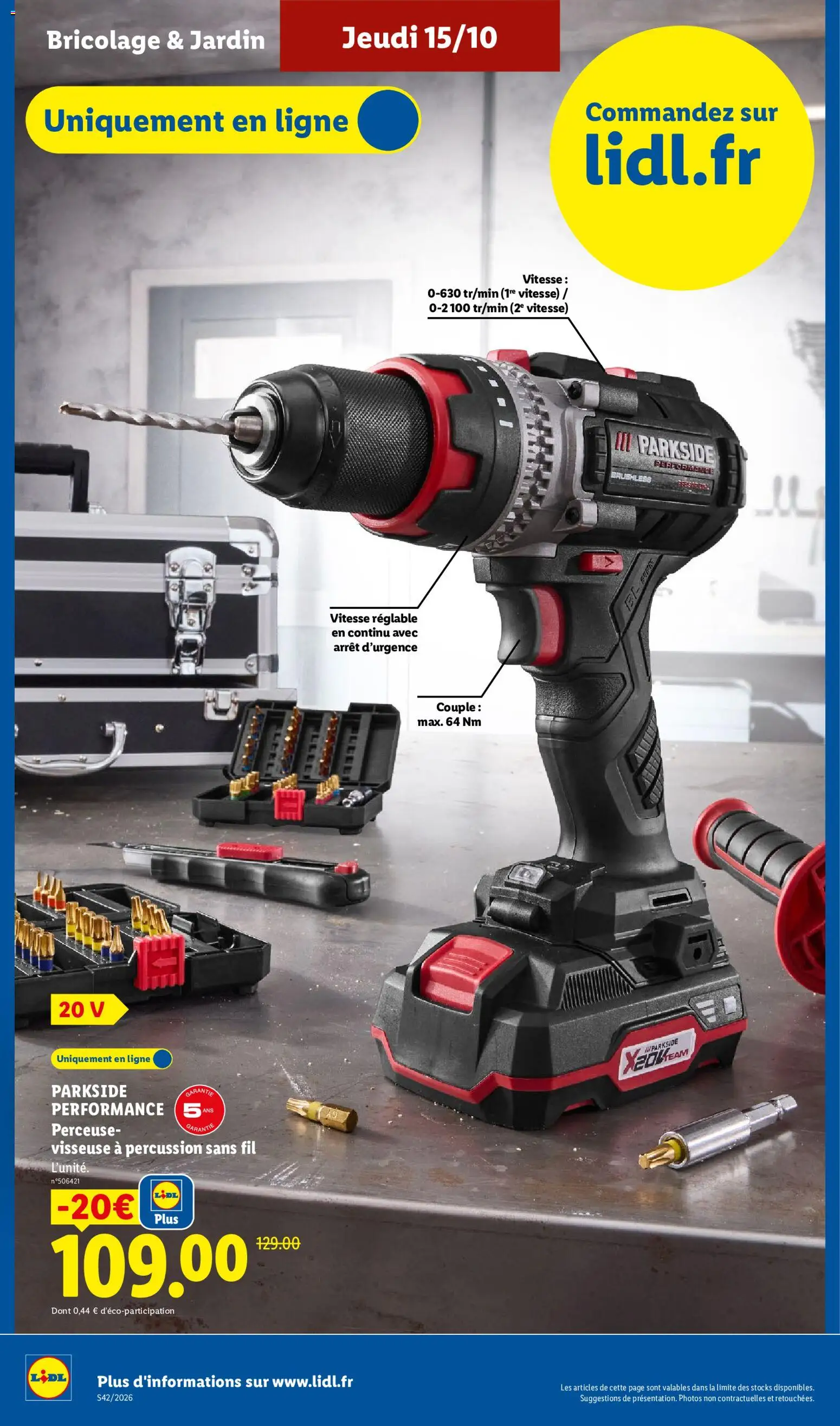 {H1} | Page: 10 | Produits: Perceuse, Bricolage, Parkside