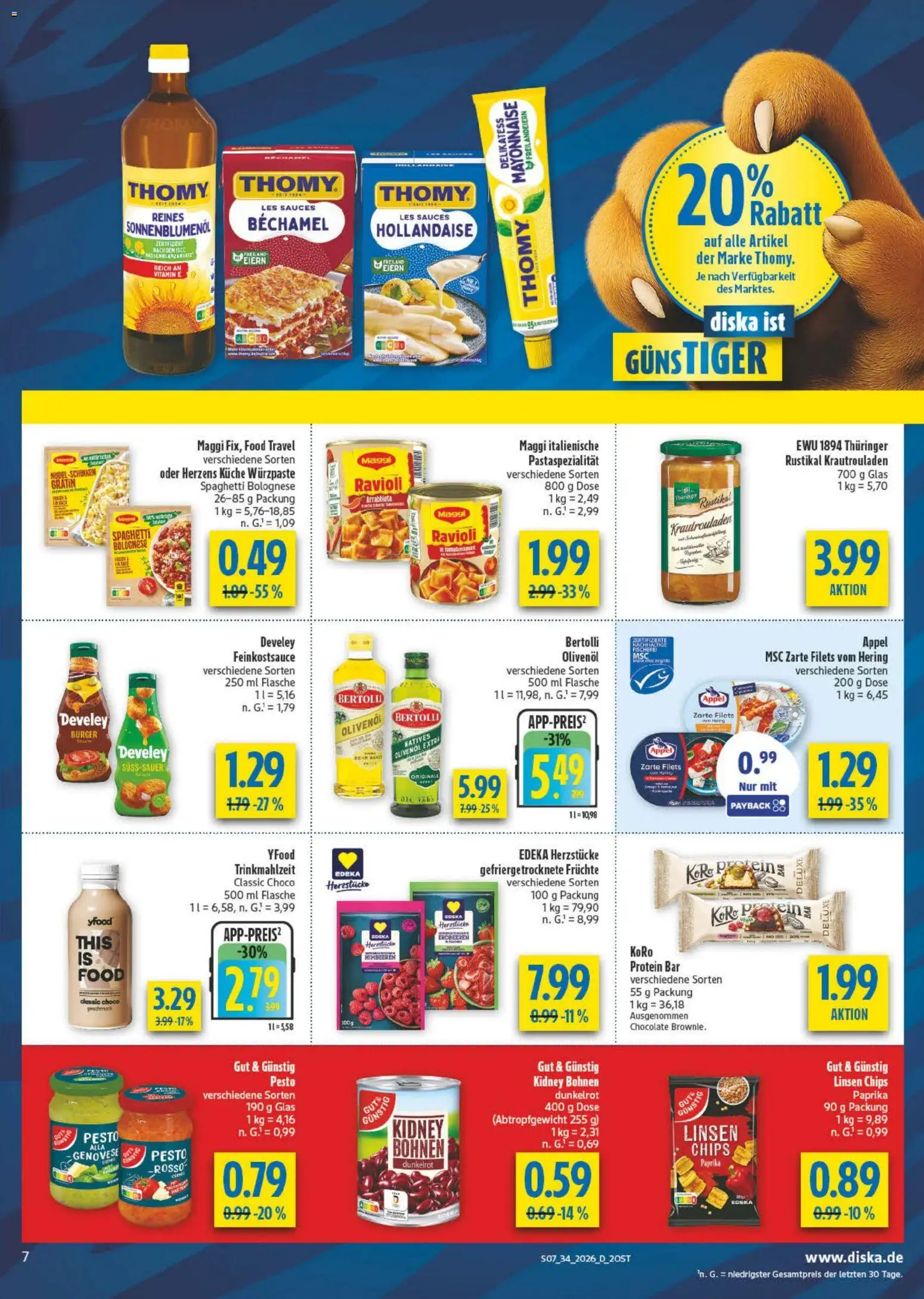 Diska Prospekt – gültig ab 17.08.2026 | Seite: 7 | Produkte: Maggi, Spaghetti, Küche, Paprika