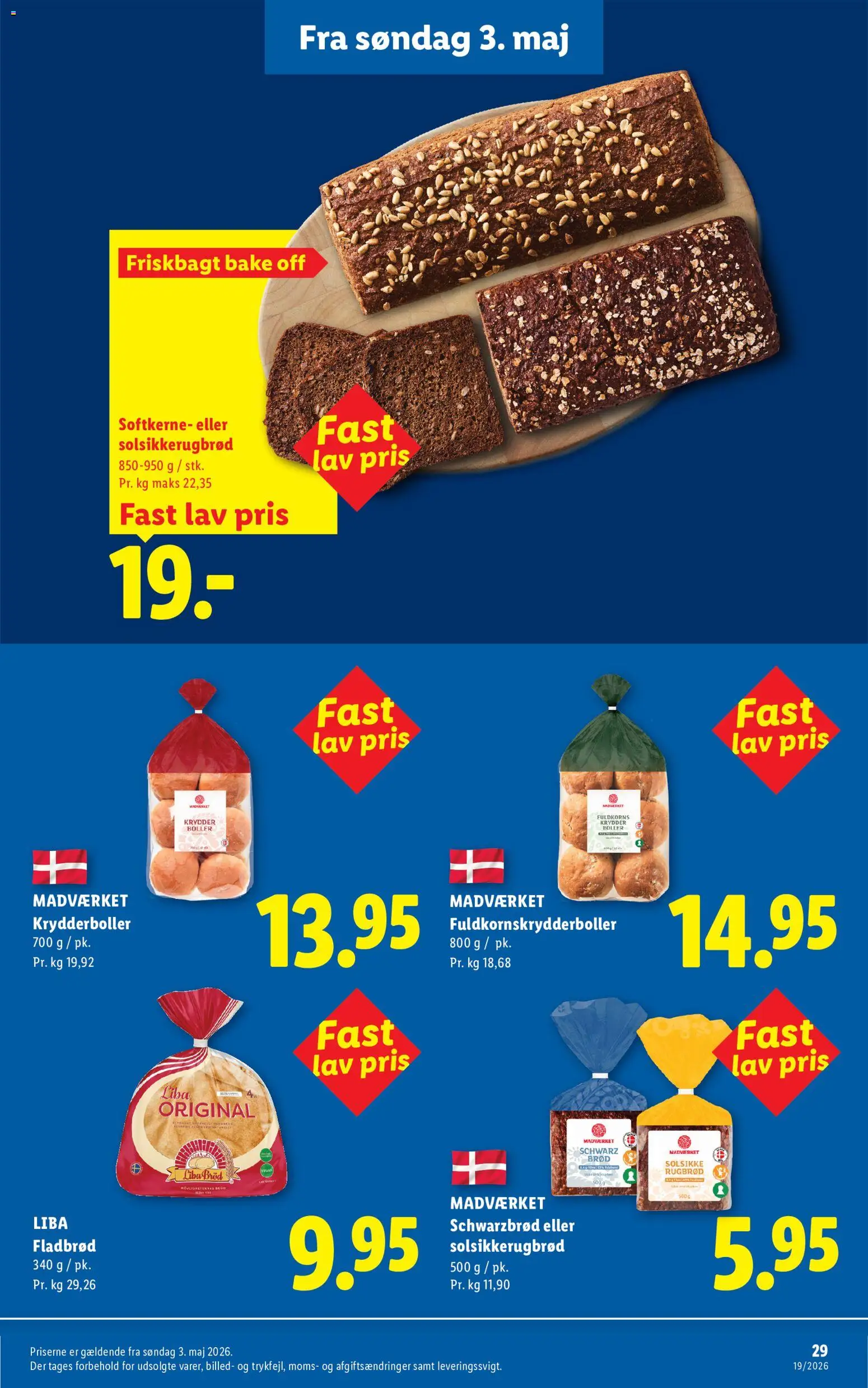Lidl tilbudsavis – gyldig fra 03.05.2026 | Side: 29 | Produkter: Brød, Krydderboller, Rugbrød