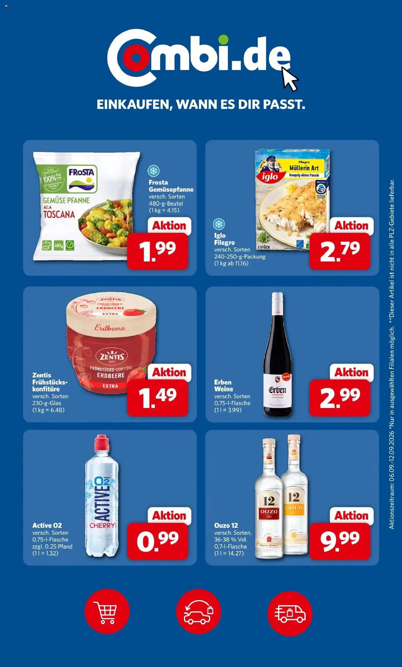 Combi Prospekt Twistringen – gültig ab 07.09.2026 | Seite: 29 | Produkte: Ouzo 12, Ouzo, Iglo, Frosta
