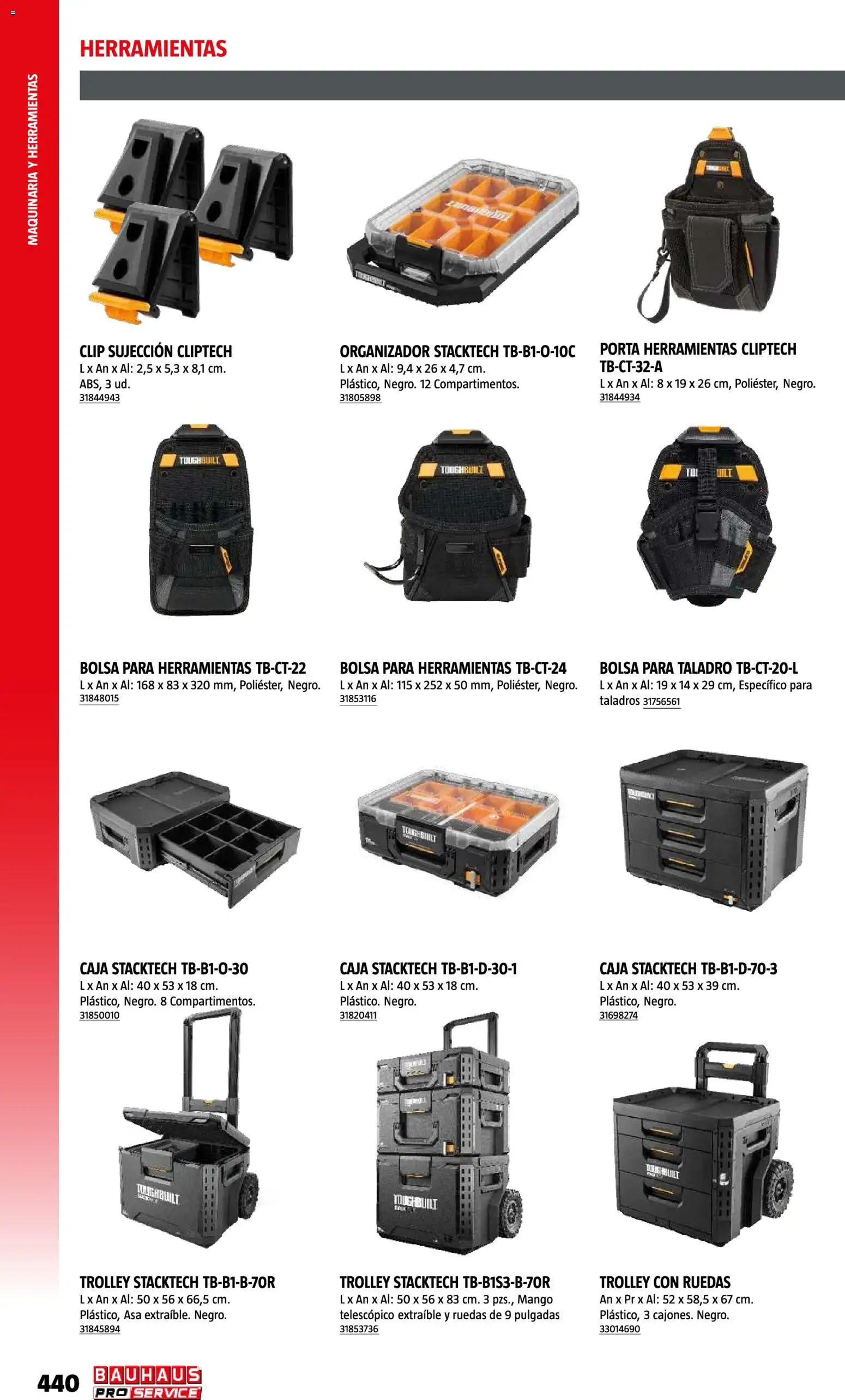Bauhaus ProService │ válido desde el 11/05/2026 | Página: 440 | Productos: Herramientas, Bolsa, Mango, Caja