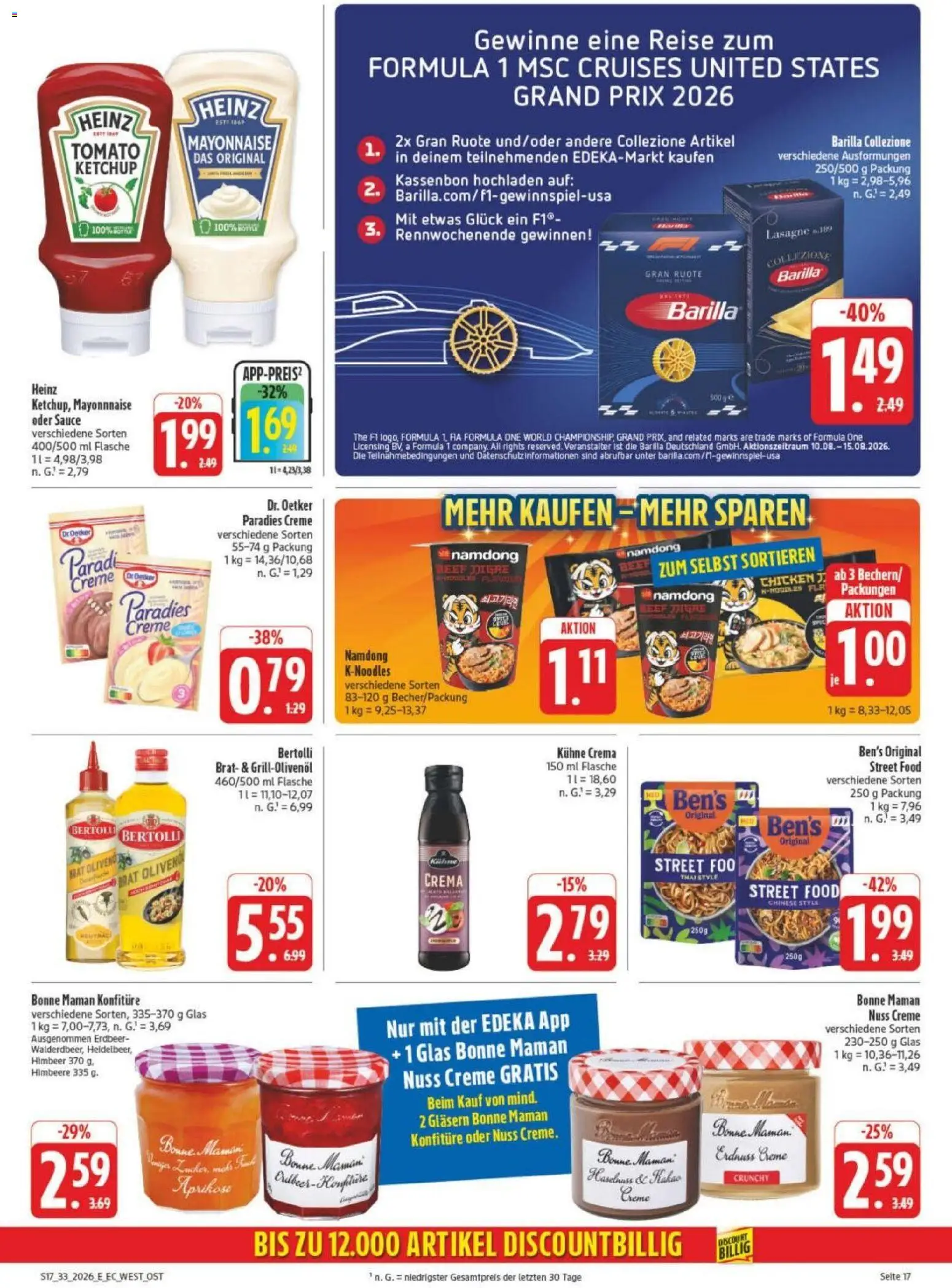 Edeka Prospekt Leipzig – gültig ab 10.08.2026 | Seite: 21 | Produkte: Creme, Mayonnaise, Himbeere, Bonne maman