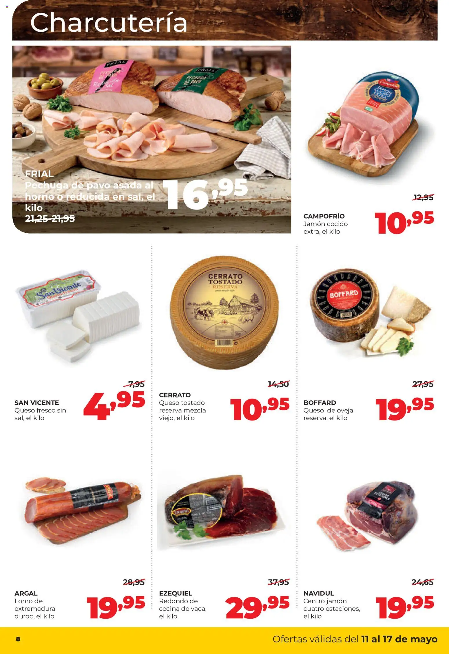 Alimerka folleto Asturias │ válido desde el 11.05.2026 | Página: 8 | Productos: Jamón, Jamón cocido, Queso fresco, Horno