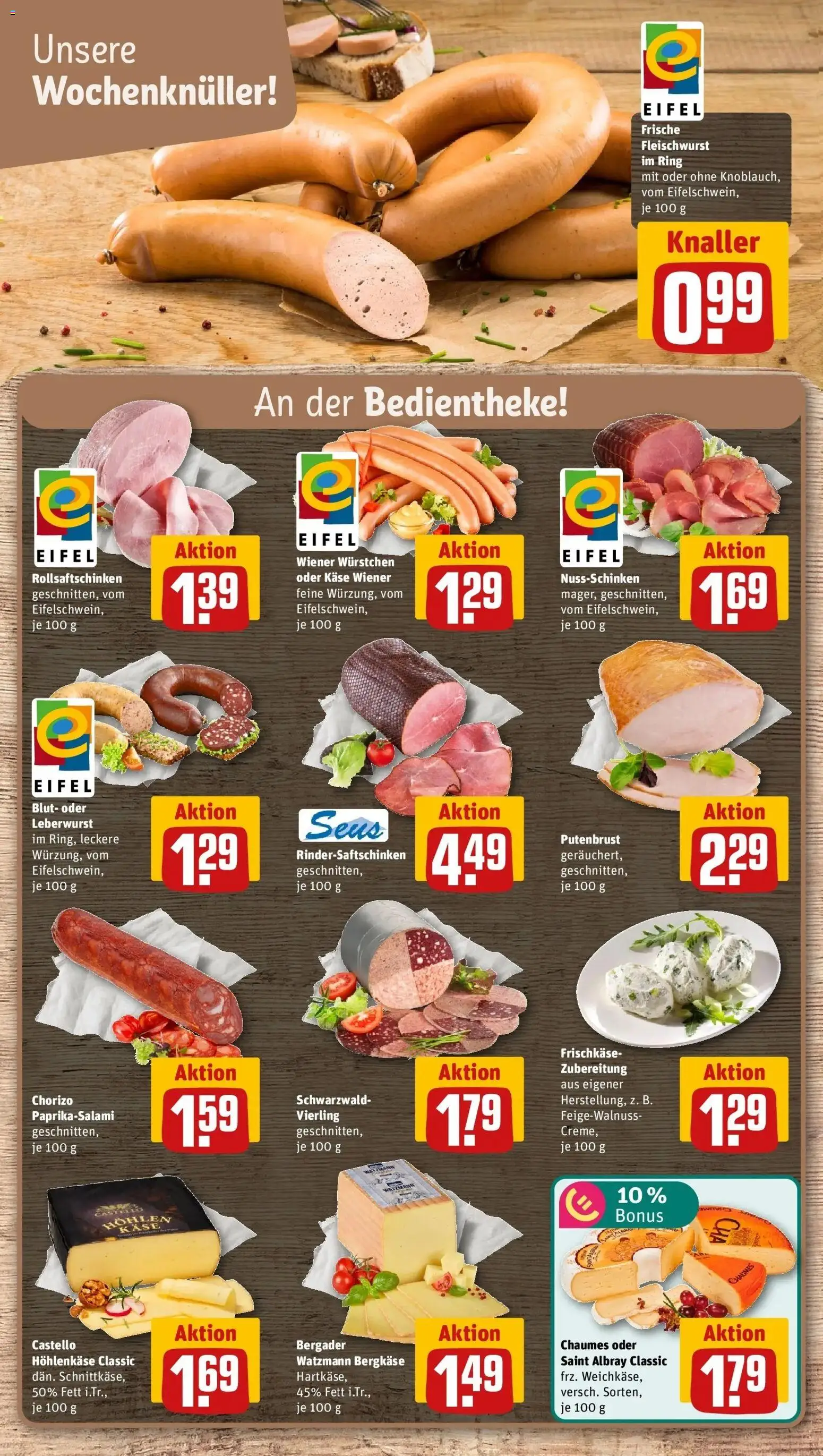 REWE Prospekt ab 05.10.2026 zum Blättern » Angebote | Seite: 11 | Produkte: Putenbrust, Wiener wurstchen, Käse, Frischkase