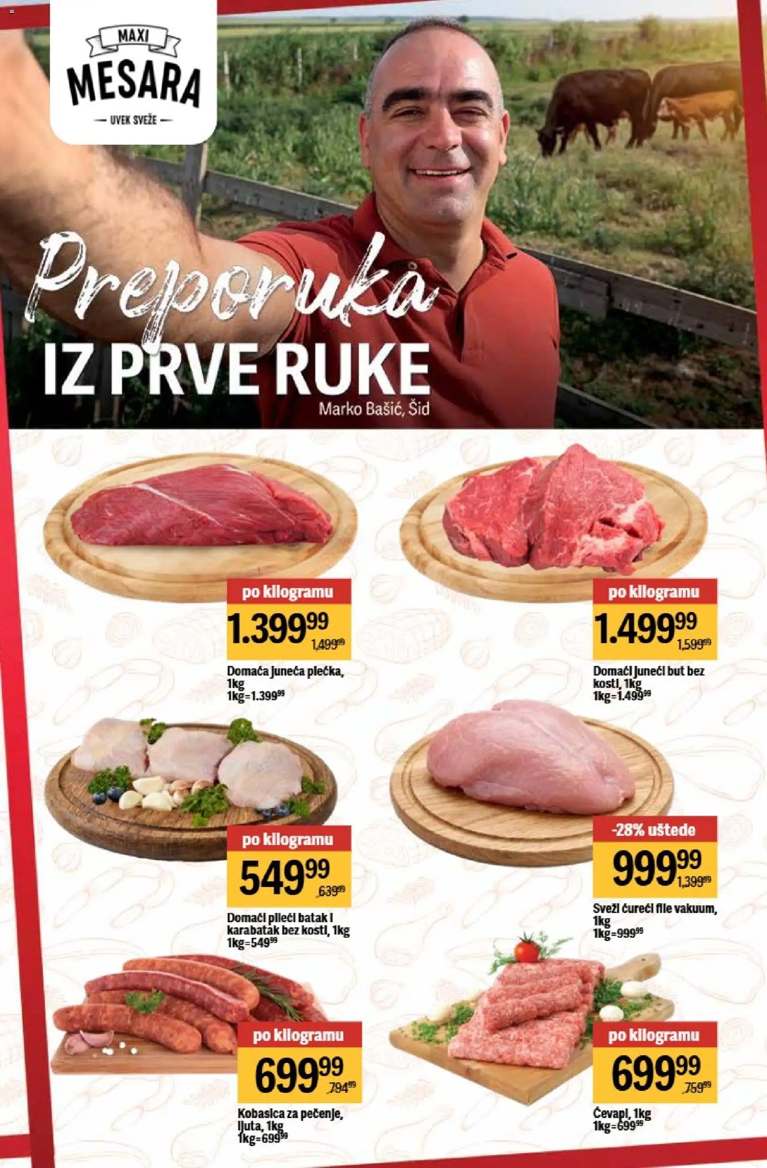 Maxi katalog - važi od 04.06.2026 | Strana: 9 | Proizvode: Juneći but, Ćureći file, Kobasica