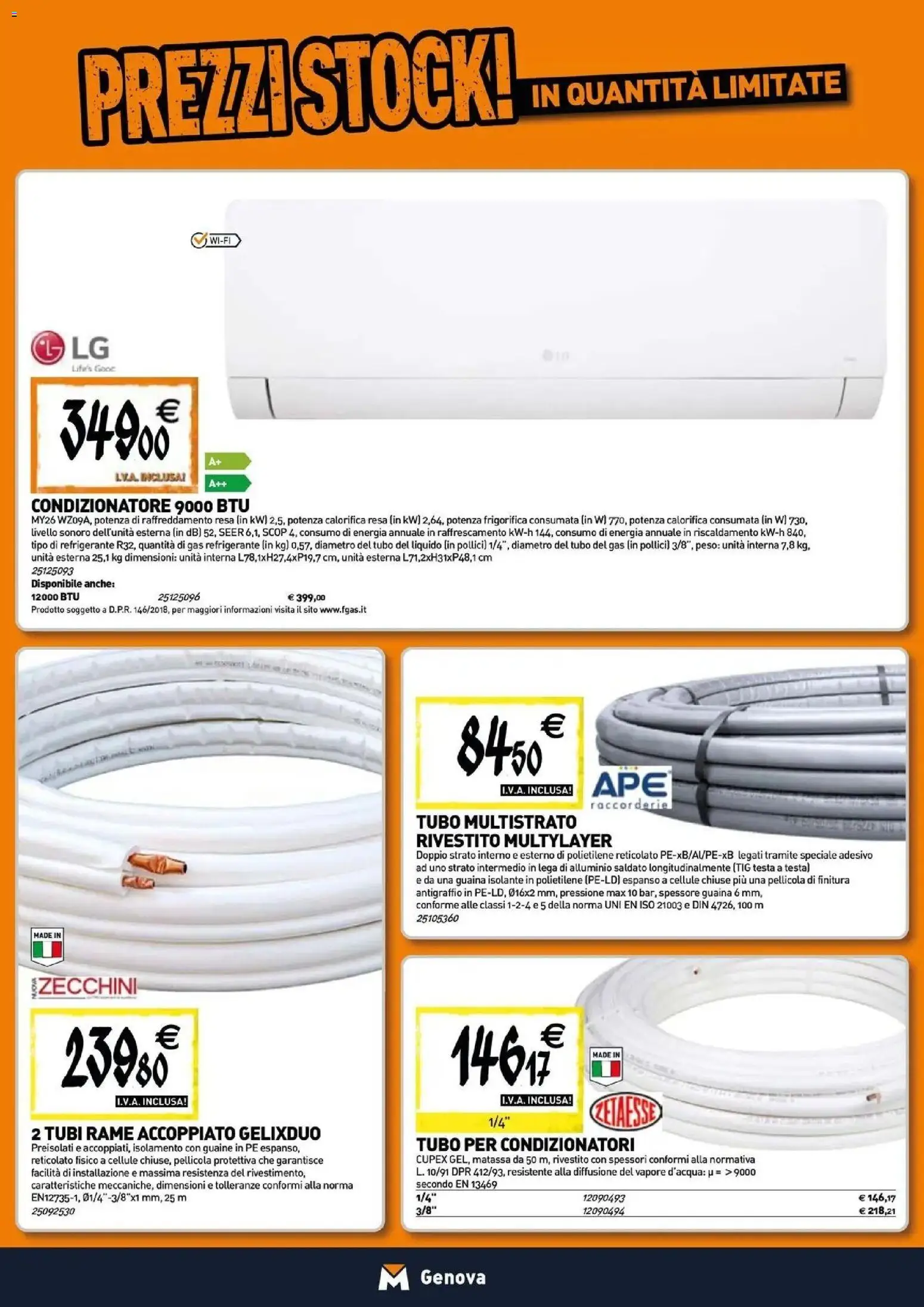 Nuovo TECNOMAT catalogo Genova dal 27/08/2026 > offerte anteprima 🛍️ | Pagina: 8 | Prodotti: Rame, Pellicola, Alluminio, Tubi