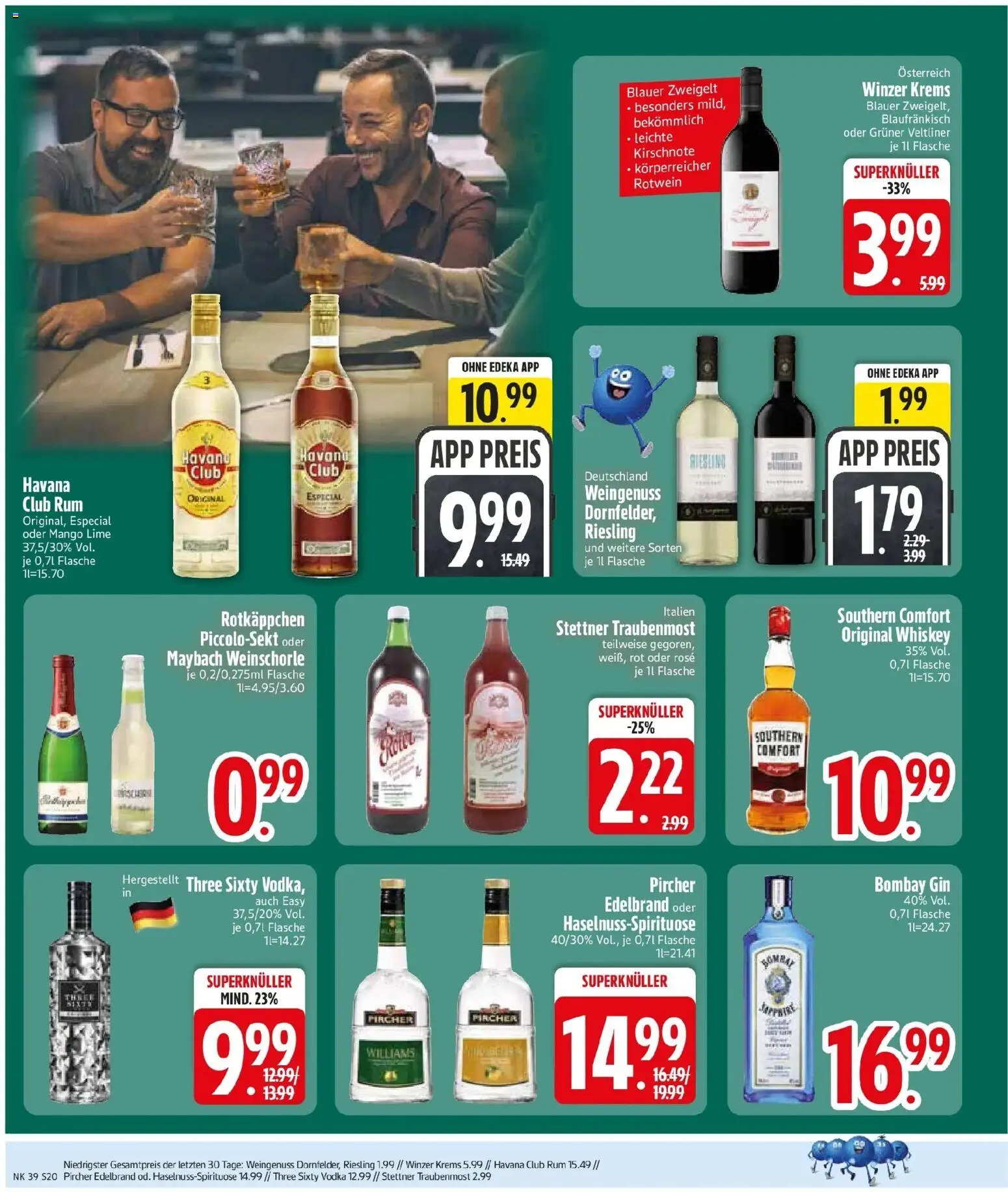 Edeka Prospekt Türkenfeld (ab 21.09.2026) » Angebote Online | Seite: 22 | Produkte: Weinschorle, Rotkäppchen, Vodka, Whiskey