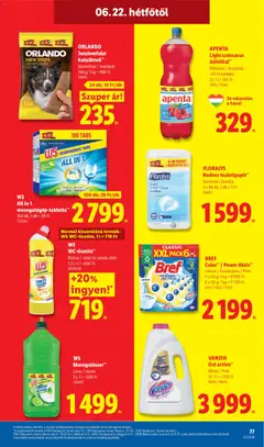 Lidl akciós újság - amely érvényes a következő dátumtól: 18.06.2026 | Oldal: 77 | Termékek: Málna, Mosogatószer, Cukor, Citrom