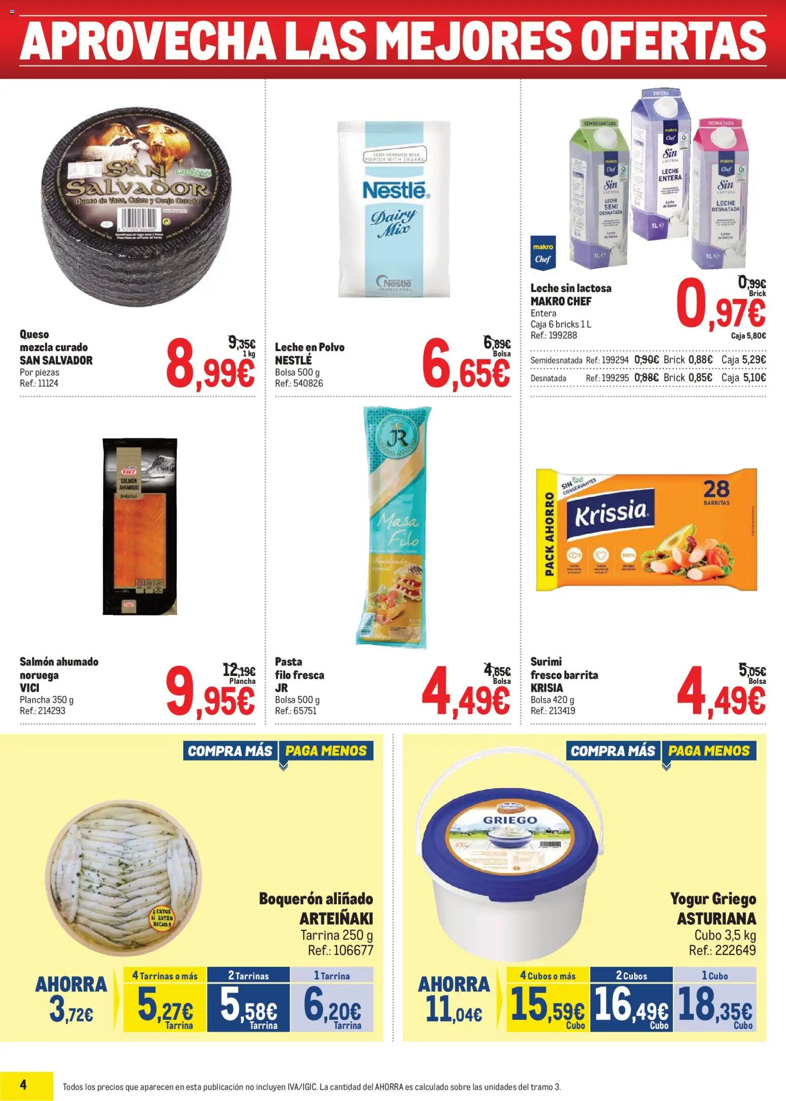 Makro Precios Levante II │ válido desde el 18.05.2026 | Página: 4 | Productos: Polvo, Leche, Pasta, Plancha