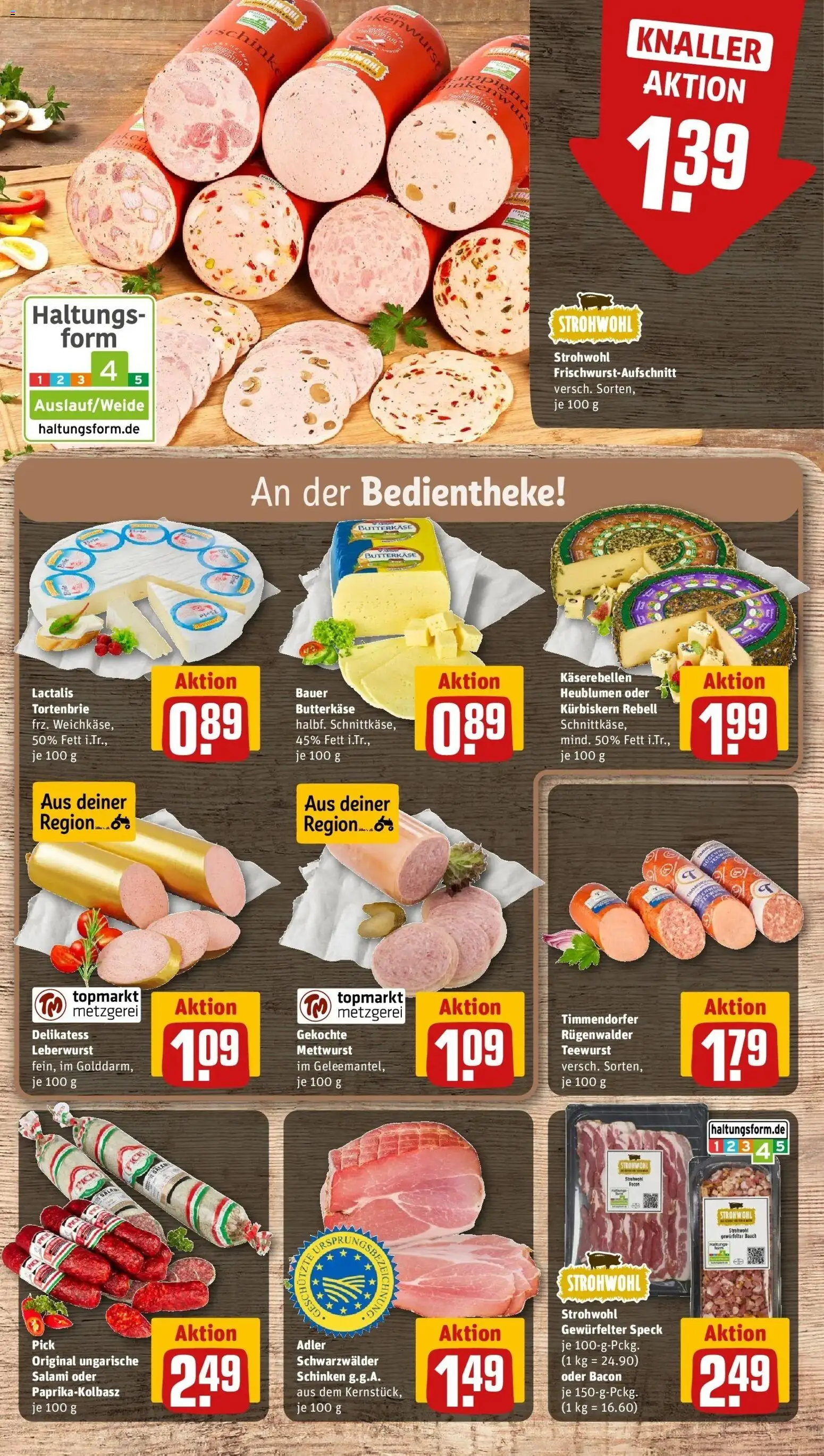 REWE Prospekt ab 19.10.2026 zum Blättern » Angebote | Seite: 14 | Produkte: Salami, Schinken