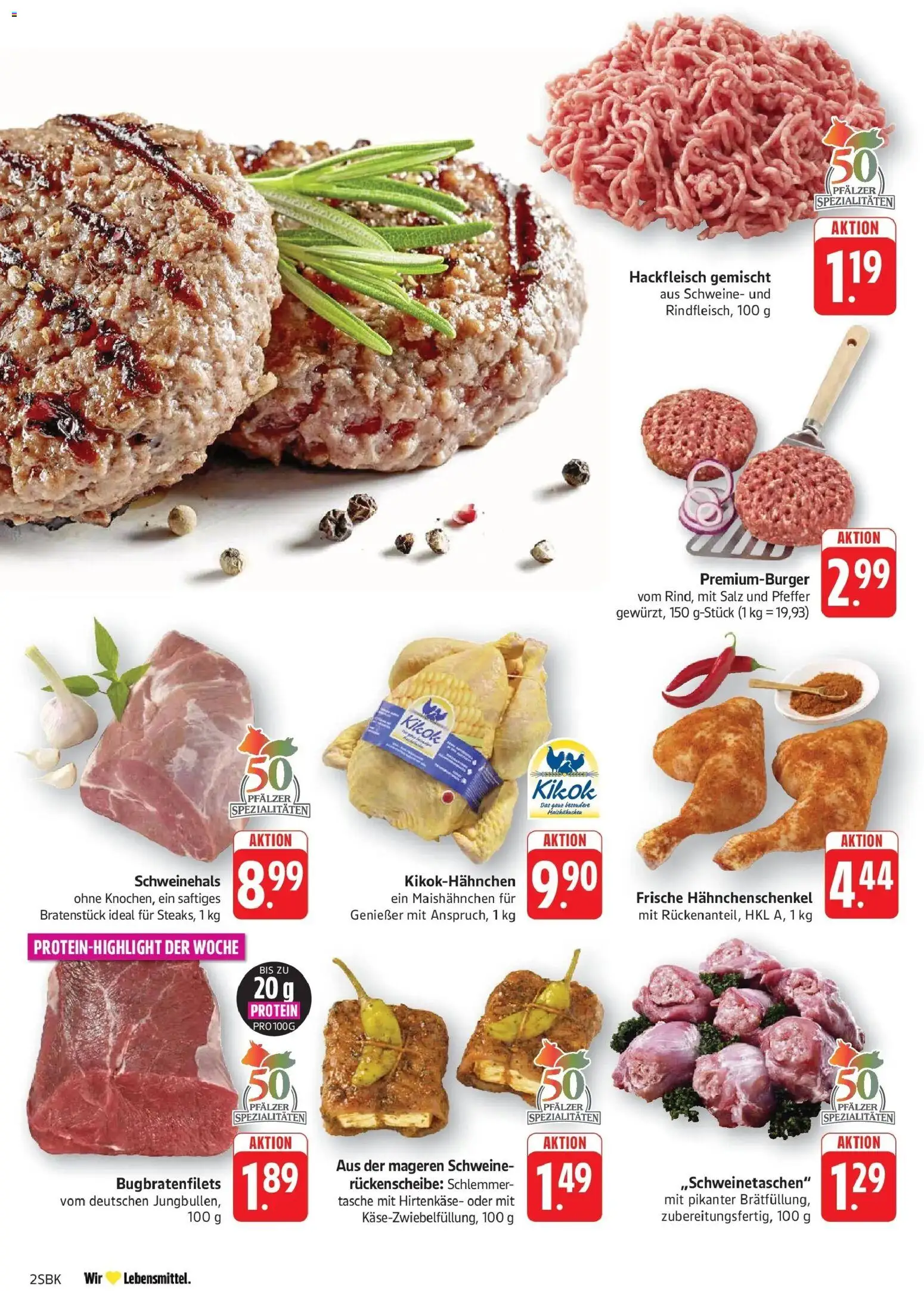 Edeka Prospekt Bad Bergzabern (ab 07.09.2026) » Angebote Online | Seite: 2 | Produkte: Tasche, Hahnchenschenkel, Spezialitäten, Hackfleisch
