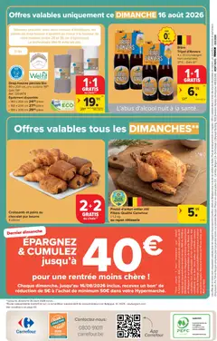 Carrefour folder semaine 33 - Voorbeeld van een folder van Carrefour, geldig van 12/08/2026 | Pagina: 44 | Producten: La, Bed, Hoeslaken