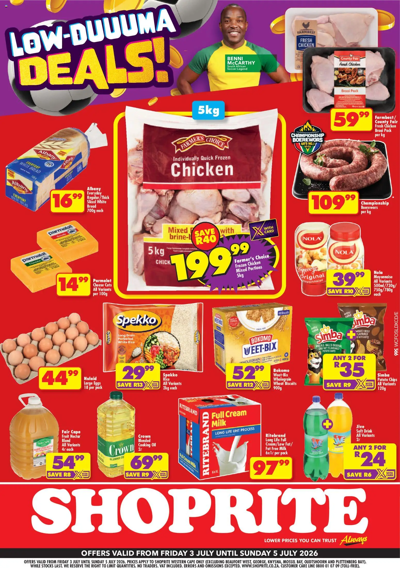 New Shoprite catalogue – valid from 03/07/2026 | Page: 1 | Products: Chutney, Boerewors, Milk, Mayonnaise