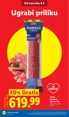 PIKOK Budimska kobasica XXL, Budimska kobasica XXL - pregled Lidl kataloga - važi od 09.07.2026 | Strana: 4