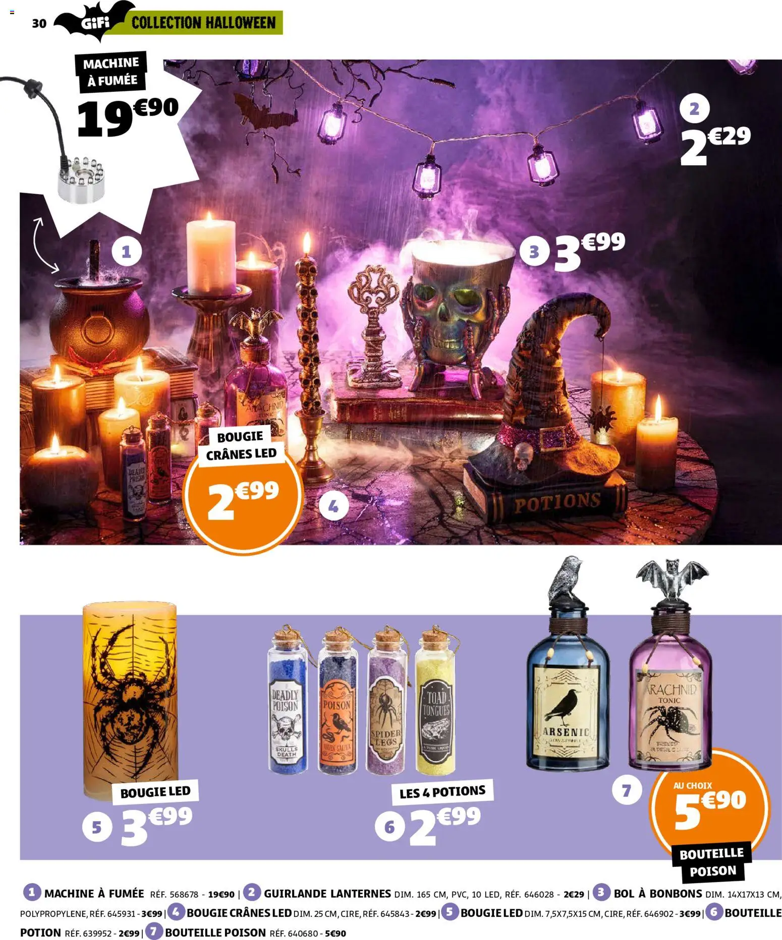 {H1} | Page: 30 | Produits: Tonic, Machine à fumée, Bol, Bouteille