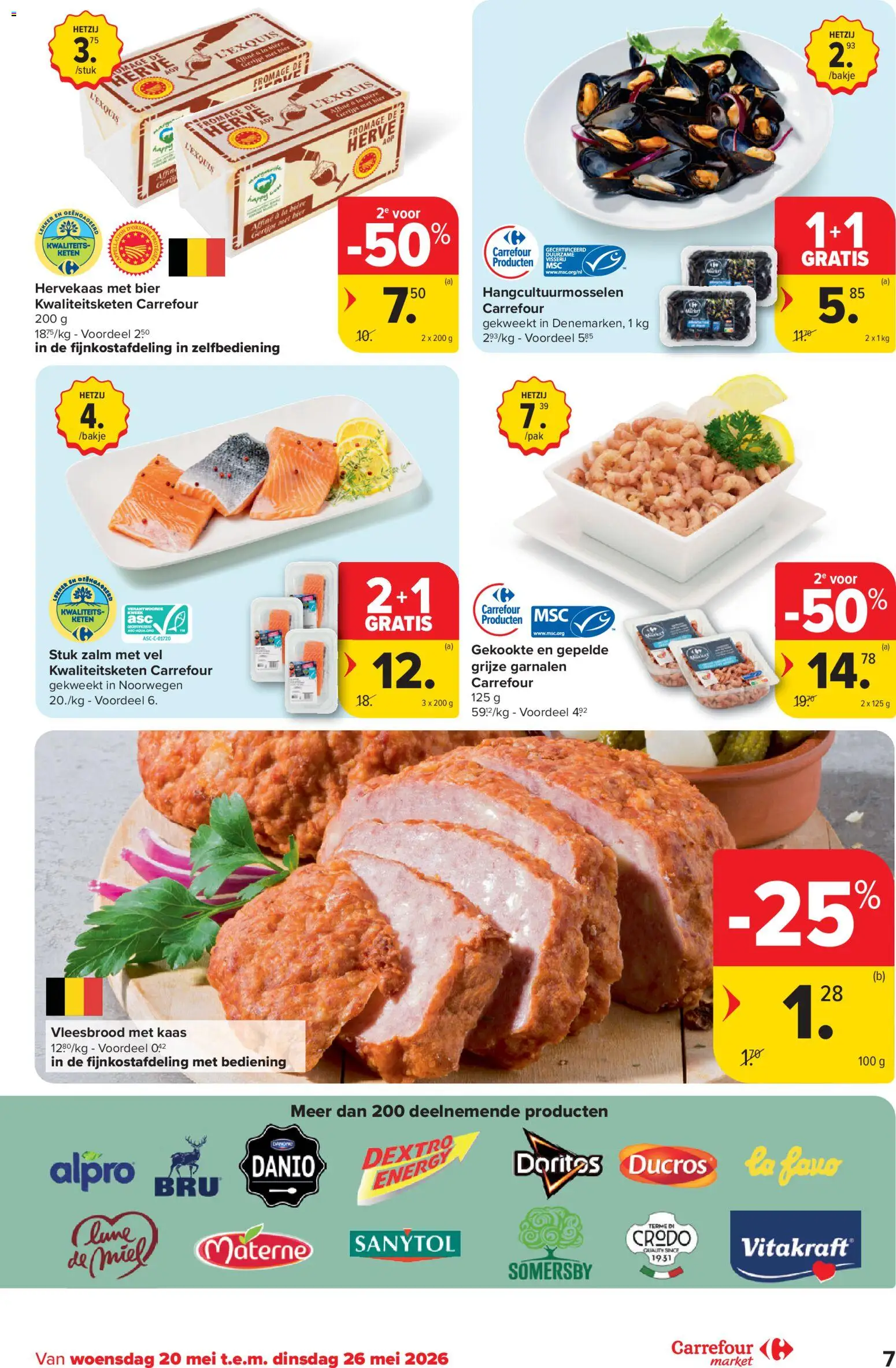 {H1} | Pagina: 7 | Producten: Bier, Zalm, La, Kaas
