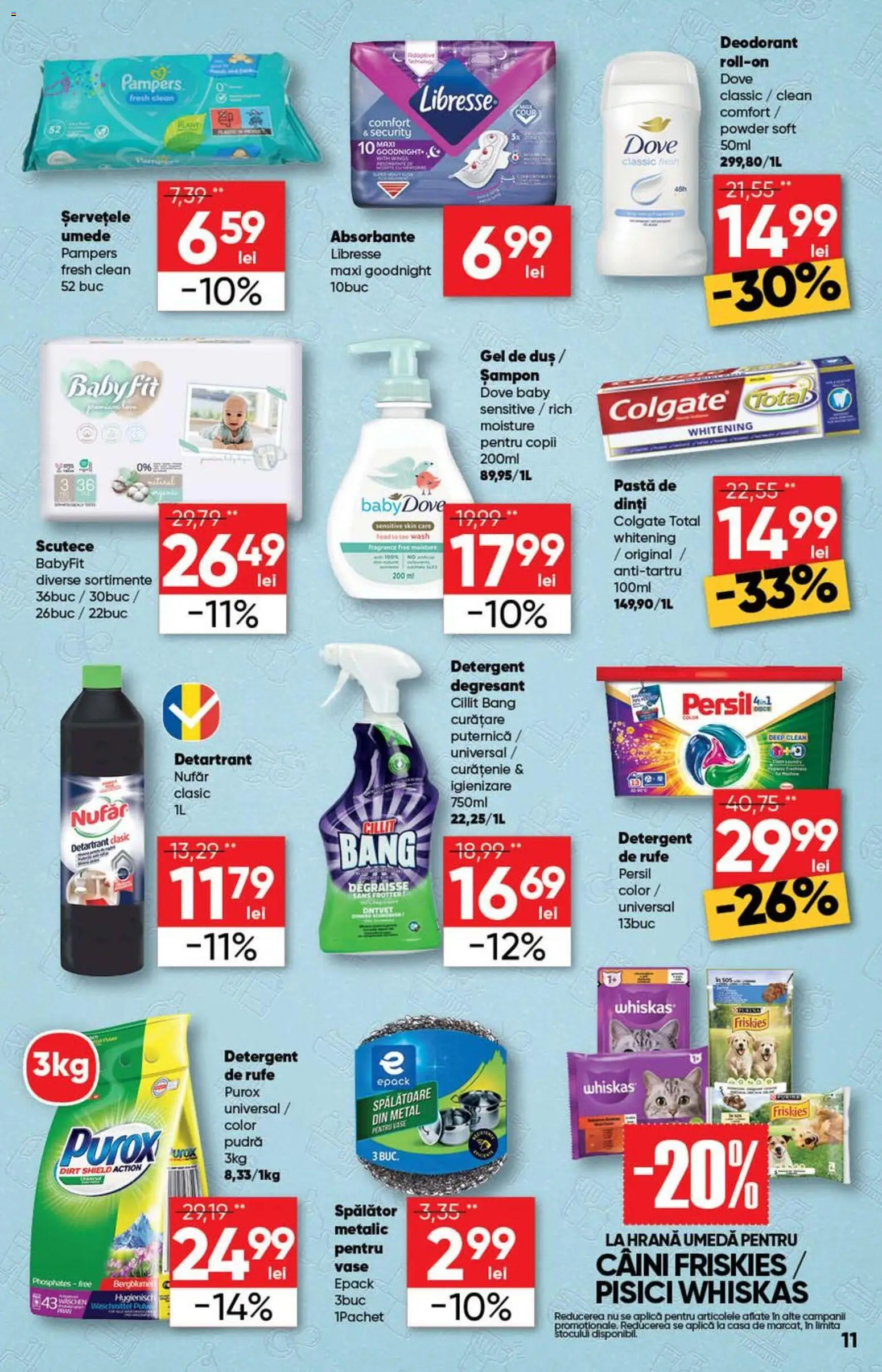 Noul catalog Profi – valabil de la 29.04.2026 | Pagină: 11 | Produse: Pomelo, Pudră, Detergent, Scutece