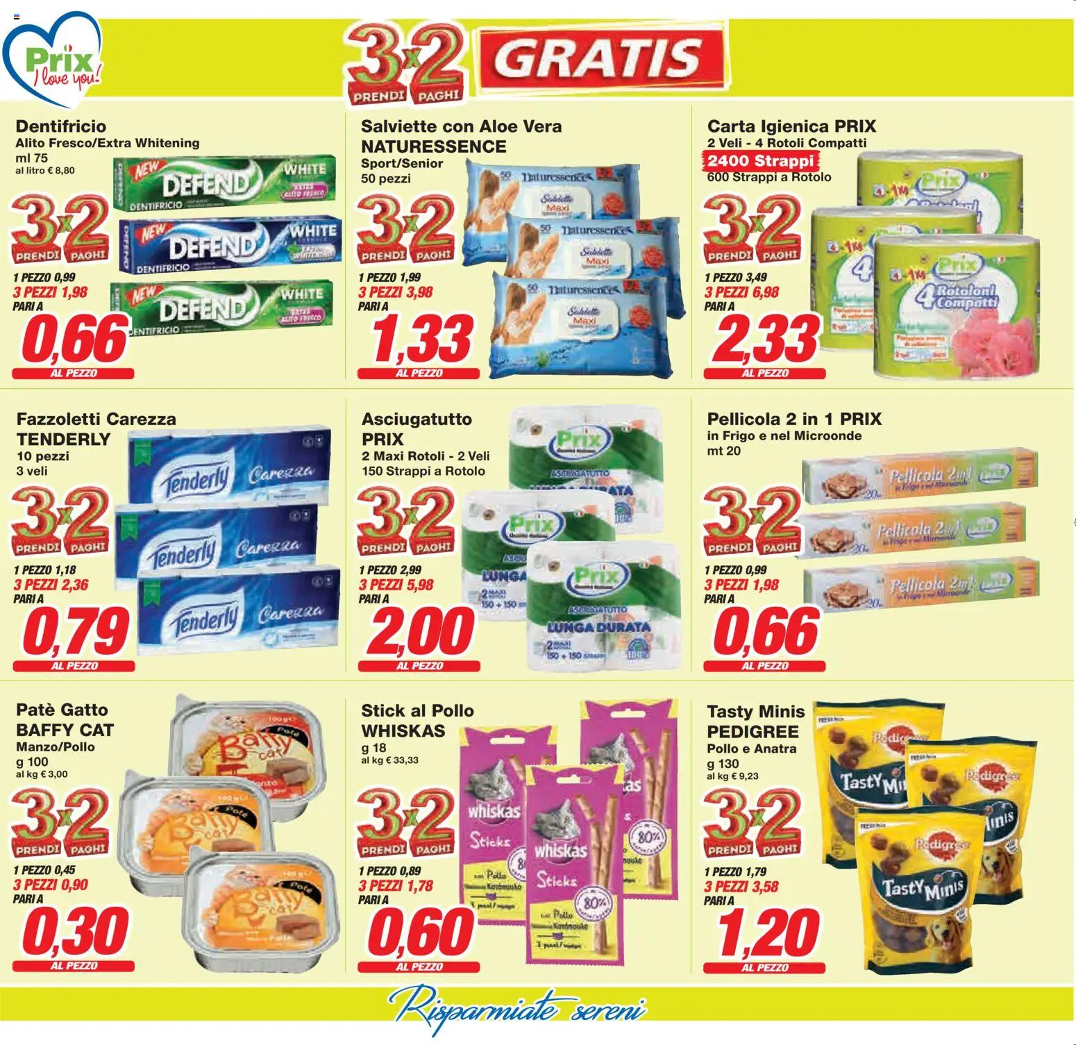 Volantino Prix del 10.04.2026 | Pagina: 9 | Prodotti: Microonde, Carta igienica, Asciugatutto, Aloe vera