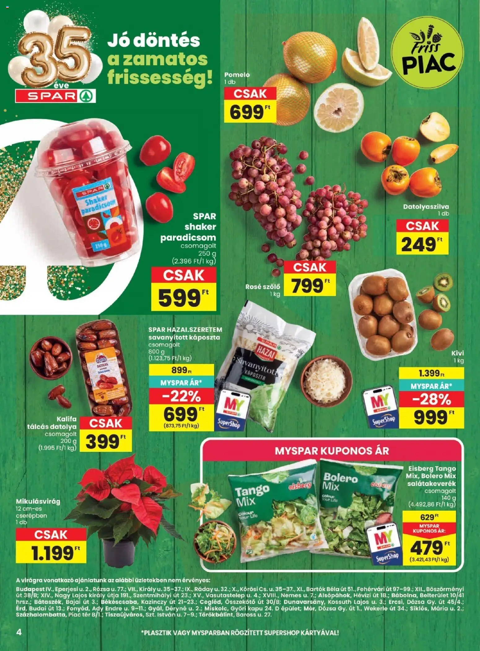 Spar akciós ujság - amely érvényes a következő dátumtól: 2026.11.05. | Oldal: 4