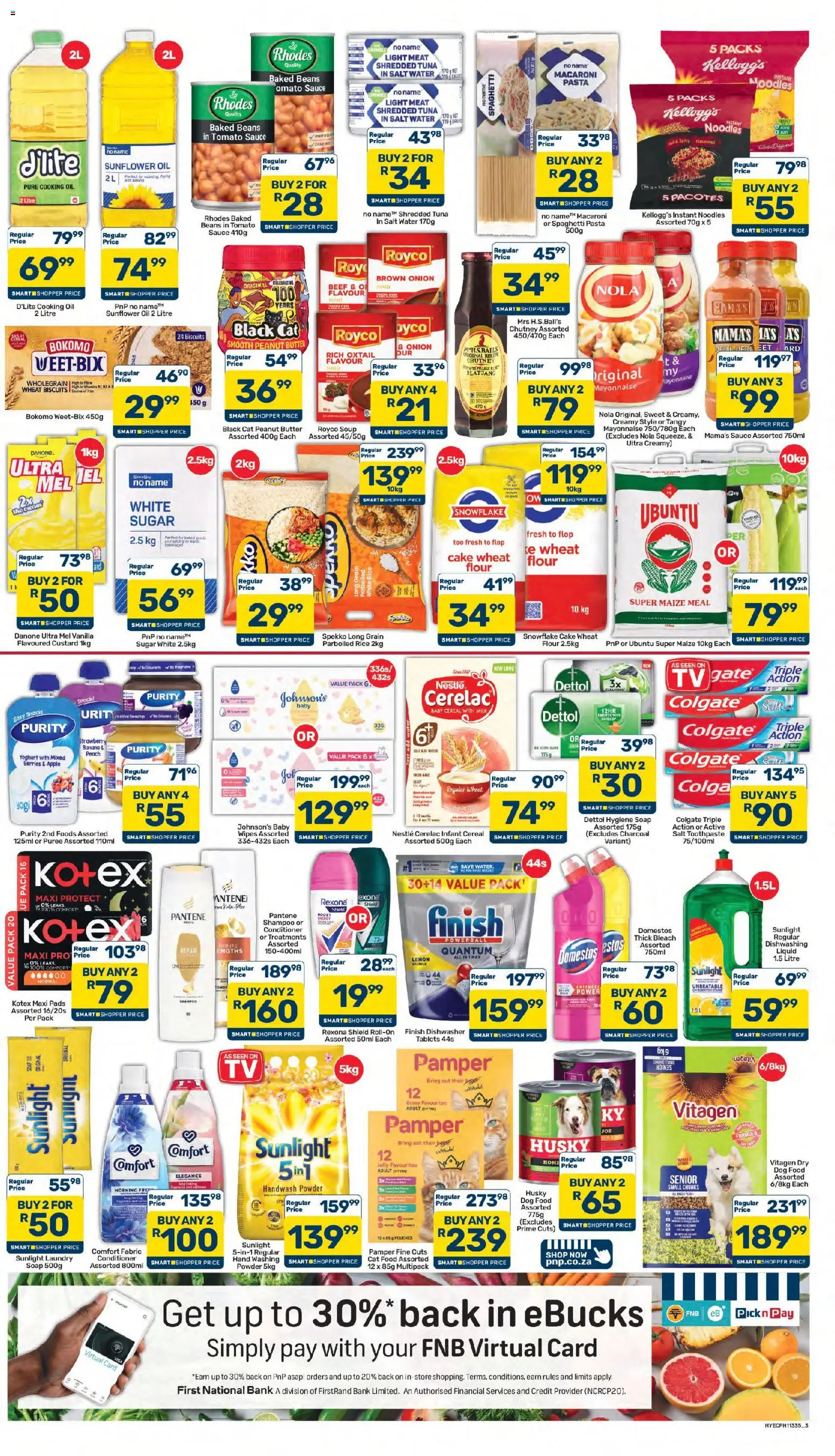 New Pick n Pay catalogue – valid from 07/10/2026 | Page: 3 | Products: TV, Pads, Bleach, Tomato sauce