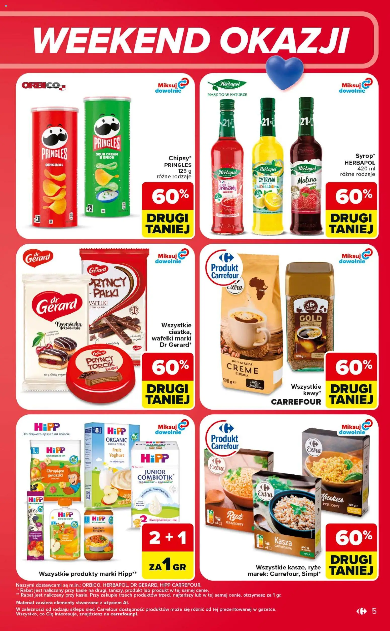Carrefour gazetka - Weekend okazji od 02.07.2026 | Strona: 5 | Produkty: Cytryna, Kasza gryczana, Wafelki, Pringles