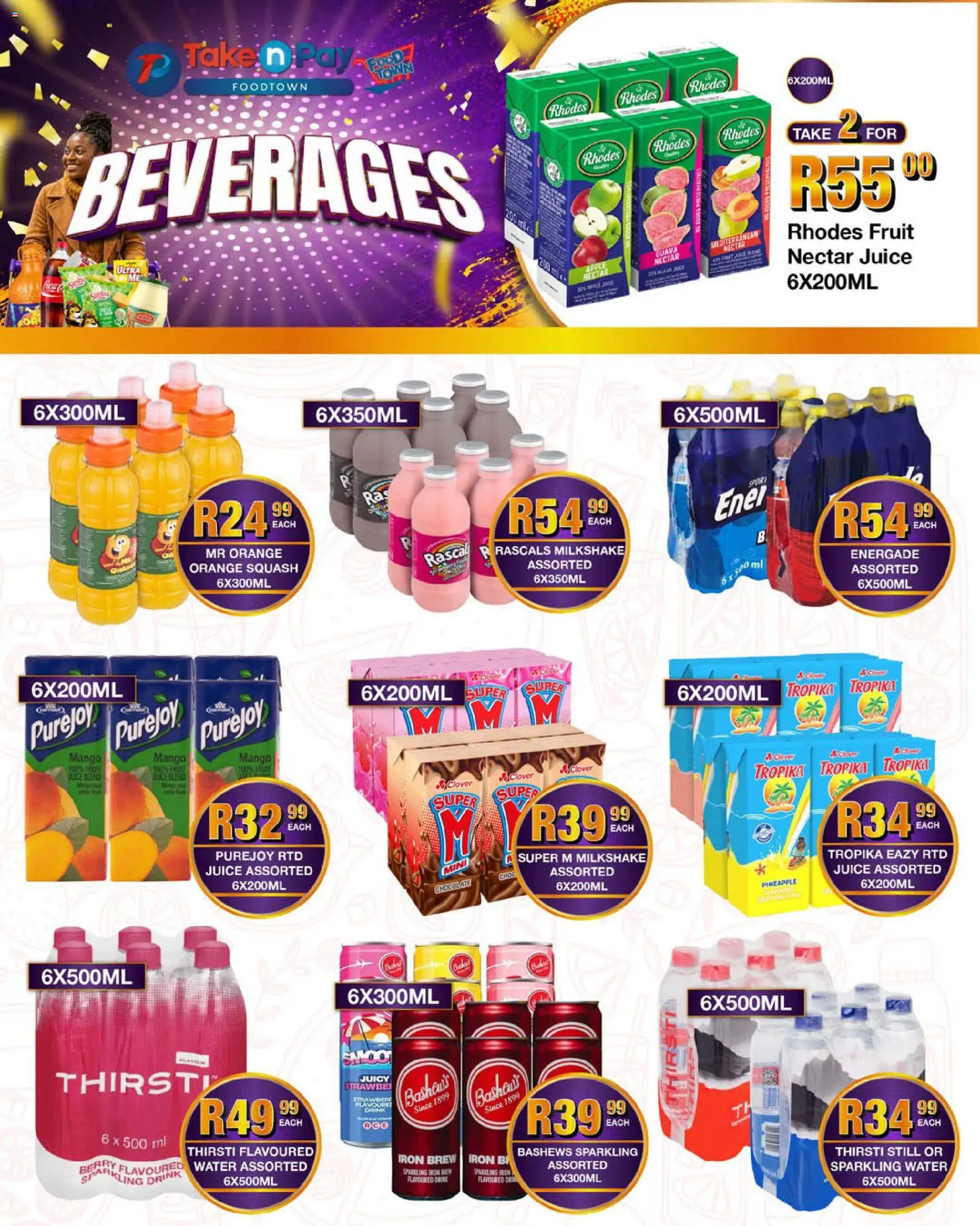 New Take n Pay catalogue – valid from 04.05.2026 | Page: 5 | Products: Cesto para colada, Iron, Juice, Mango