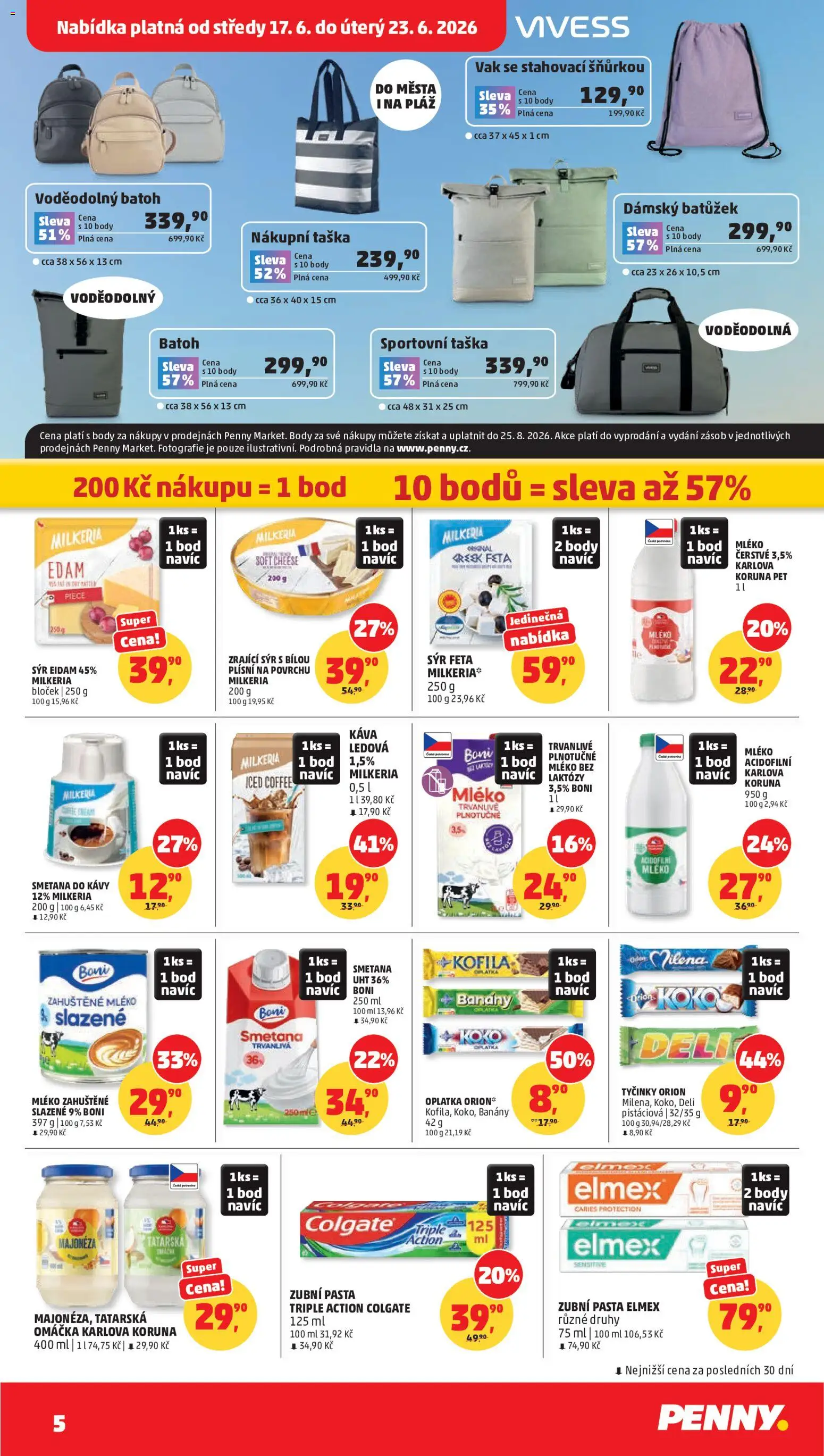 Penny Market leták od 17.06.2026 | Strana: 5 | Produkty: Sýr, Batoh, Nákupní taška, Eidam