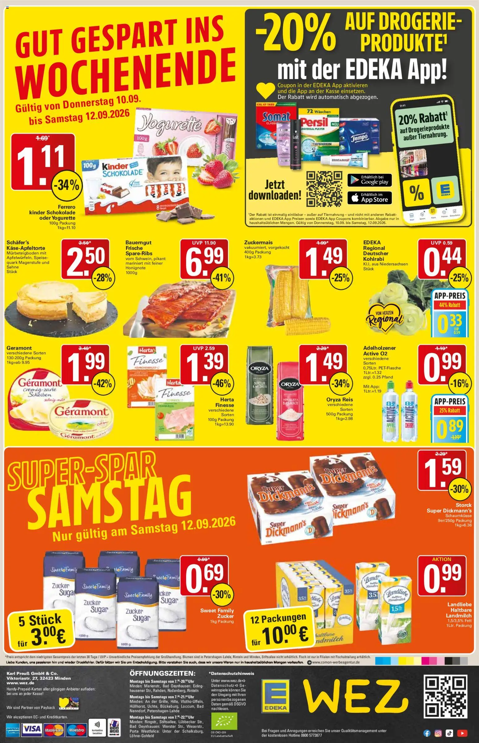WEZ Prospekt – gültig ab 07.09.2026 | Seite: 16 | Produkte: Geramont, Blumen, Zucker, Bauerngut