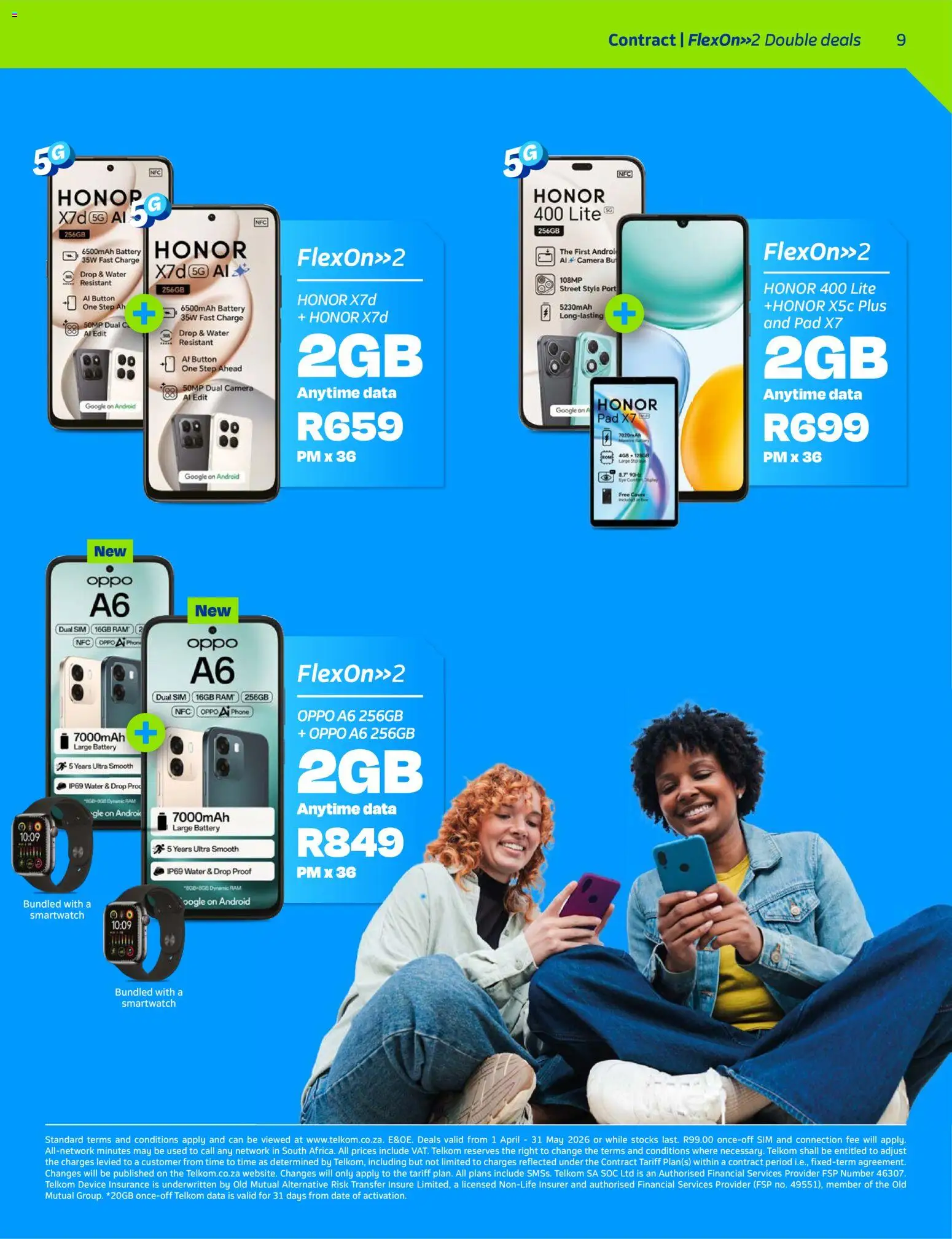 New Telkom catalogue – valid from 01.04.2026 | Page: 9 | Products: Data, Sim, Battery, Water