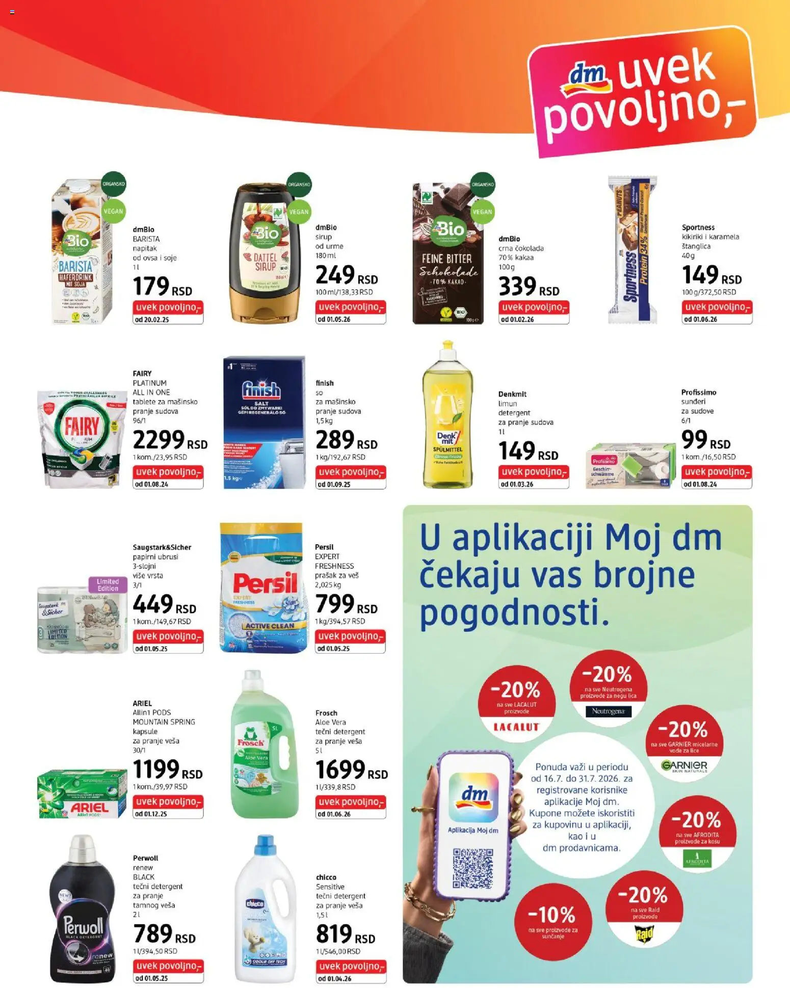 DM Drogerie katalog - važi od 16.07.2026 | Strana: 7 | Proizvode: Kapsule, Finish, Sredstvo za čišćenje, Coccolino