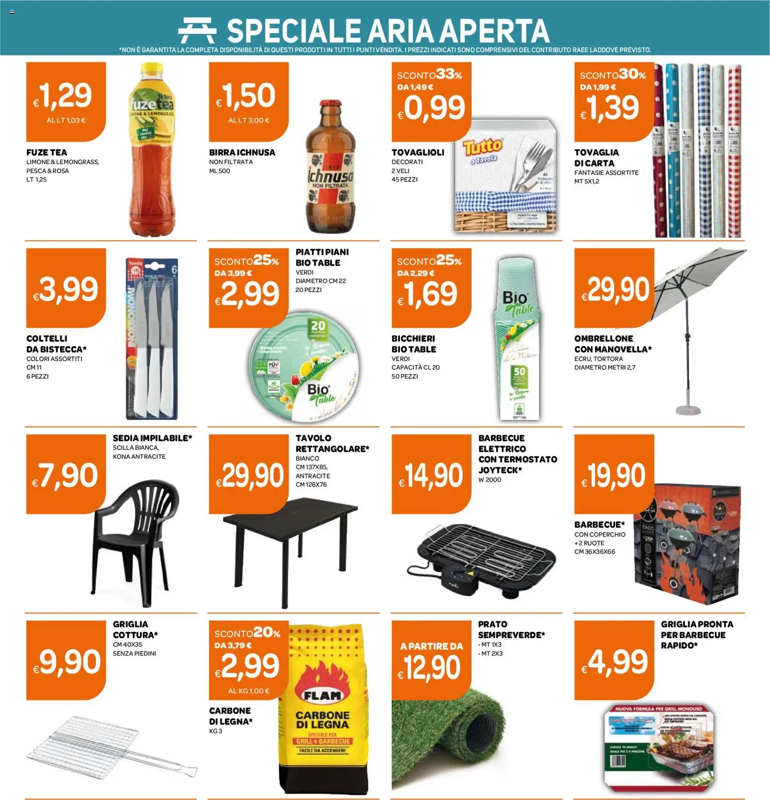 Volantino Ekom del 07.04.2026 | Pagina: 11 | Prodotti: Ombrellone, Pesca, Tavolo, Tovaglia