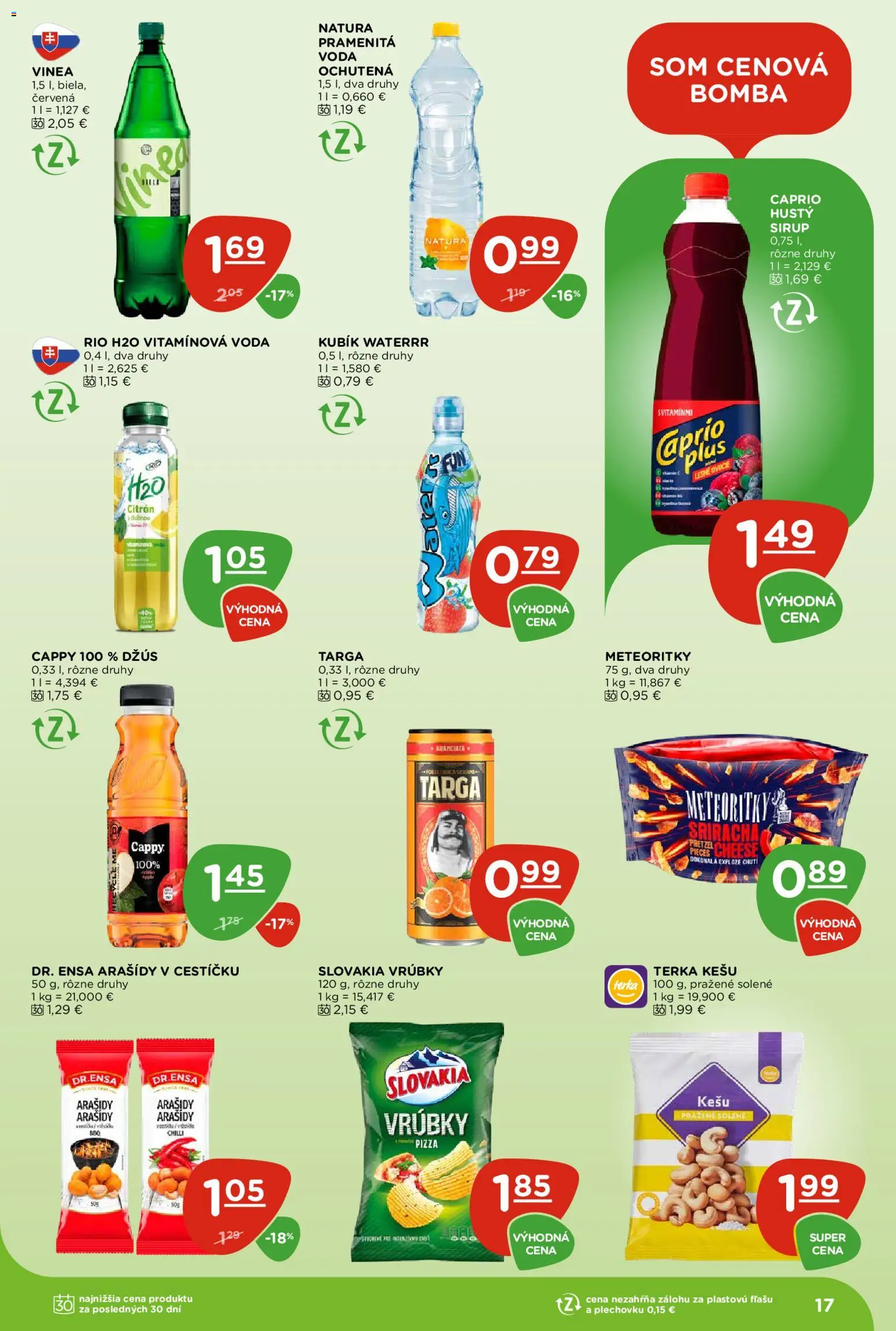 Nové Terno akcie – leták je platný od 11.06.2026 | Strana: 17 | Produkty: Pizza, Chilli, Voda, Ovocie