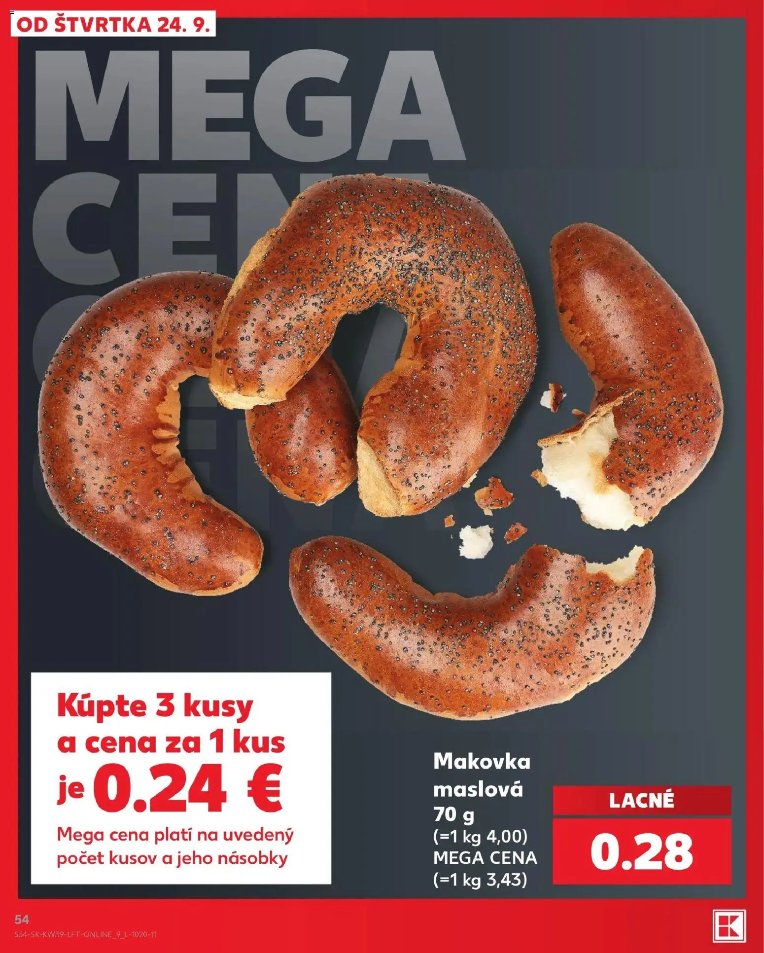 Nové Kaufland akcie – leták je platný od 24.09.2026 | Strana: 54 | Produkty: Makovka