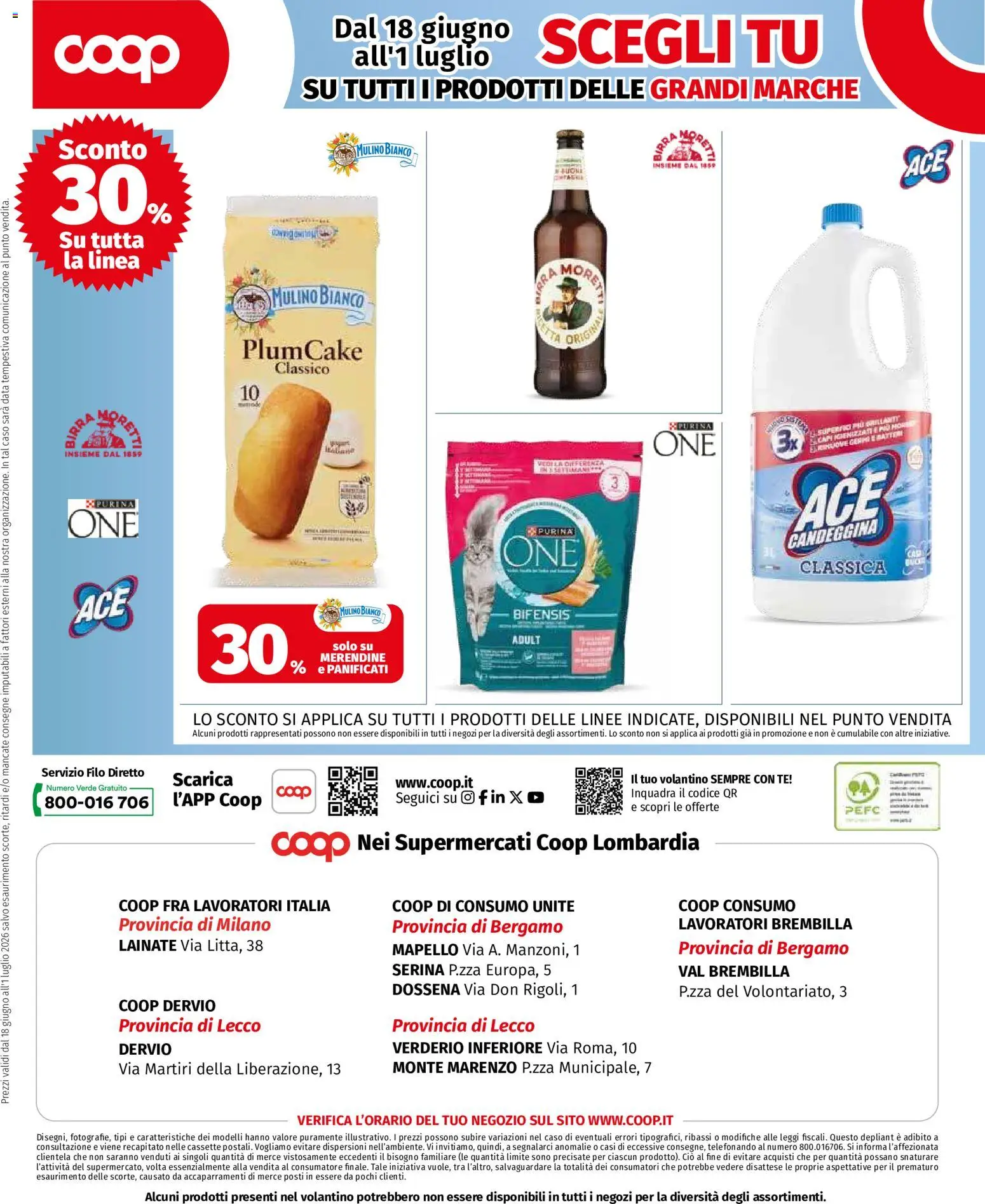 Volantino COOP del 18.06.2026 | Pagina: 4 | Prodotti: Tè, Candeggina, Data, Plumcake