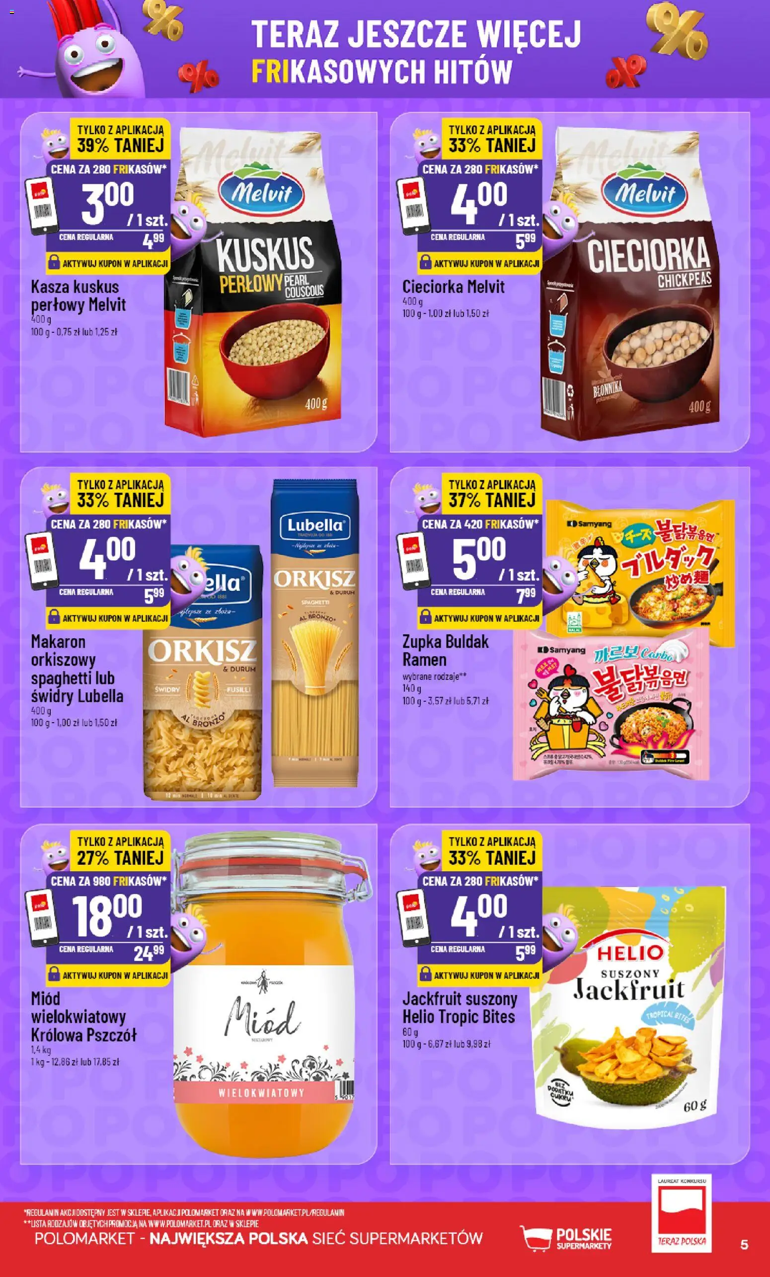 POLOmarket gazetka - Frikasowe Hity od 26.08.2026 | Strona: 5 | Produkty: Kasza, Kuskus perłowy, Kasza kuskus, Cieciorka