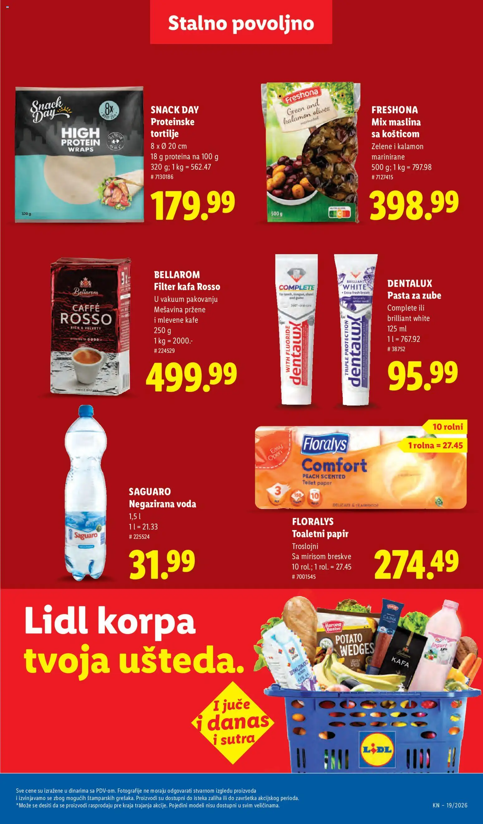 Lidl katalog - važi od 07.05.2026 | Strana: 41 | Proizvode: Korpa, Voda, Kafa, Pasta za zube