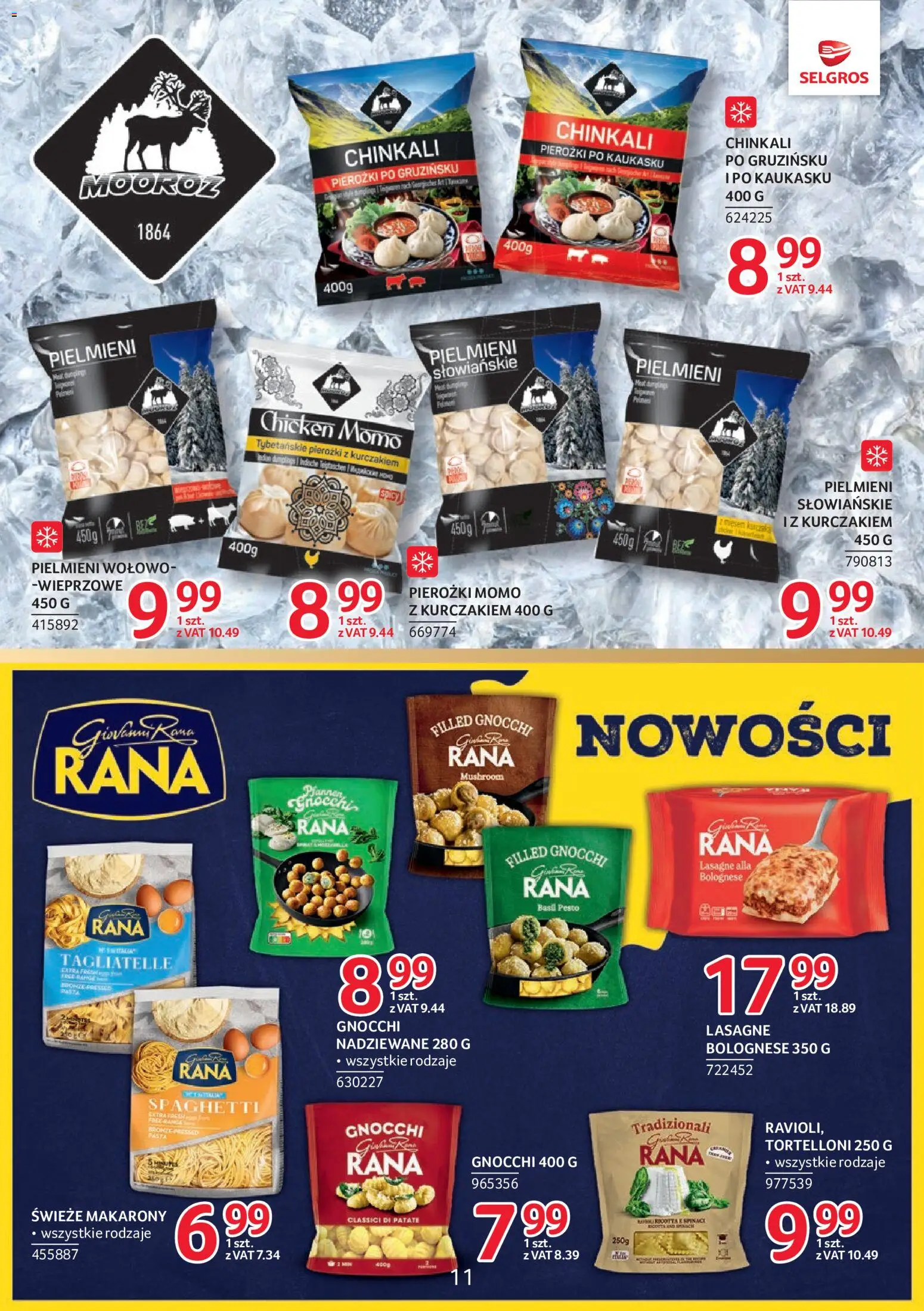 Selgros cash&carry gazetka - Markowe produkty od 16.07.2026 | Strona: 11 | Produkty: Lasagne, Pesto, Gnocchi, Makarony