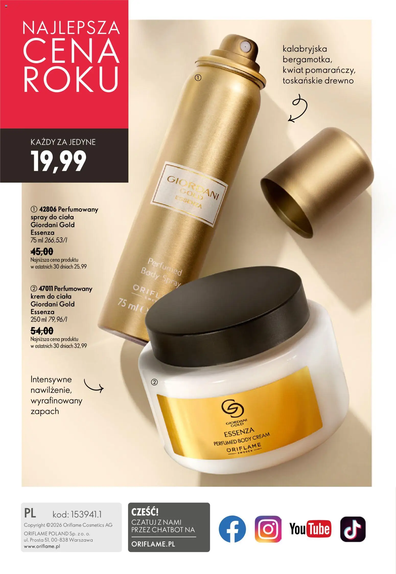 Oriflame Katalog 10 2026 od 08.07.2026 | Strona: 148 | Produkty: Zapach, Body, Krem do ciała, Krem