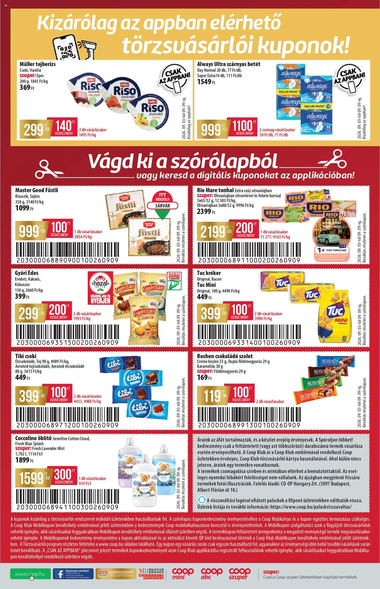 COOP akciós ujság - amely érvényes a következő dátumtól: 2026.09.03. | Oldal: 12