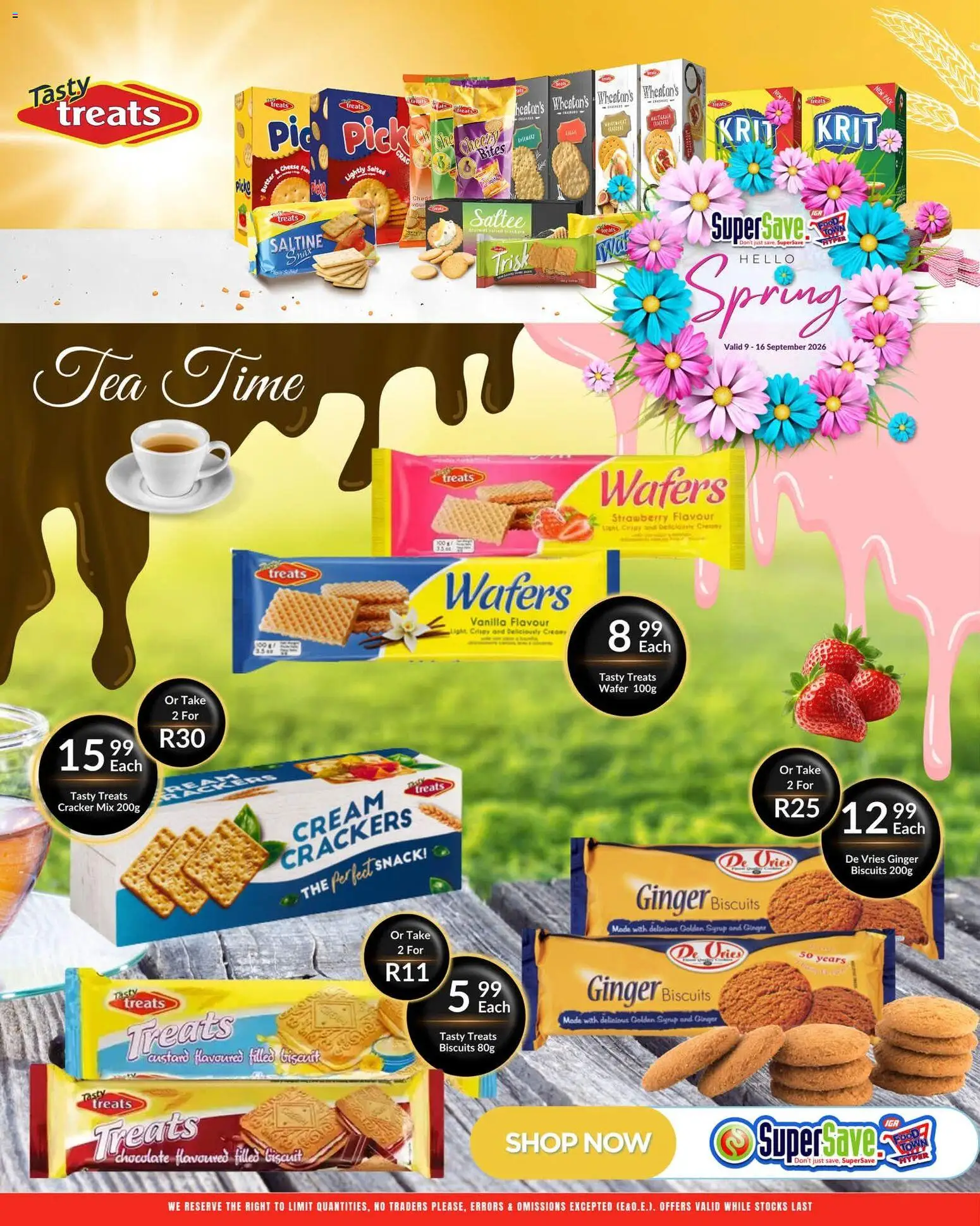 New Super Save catalogue – valid from 09/09/2026 | Page: 32 | Products: Custard, Crackers, Butter, Tea