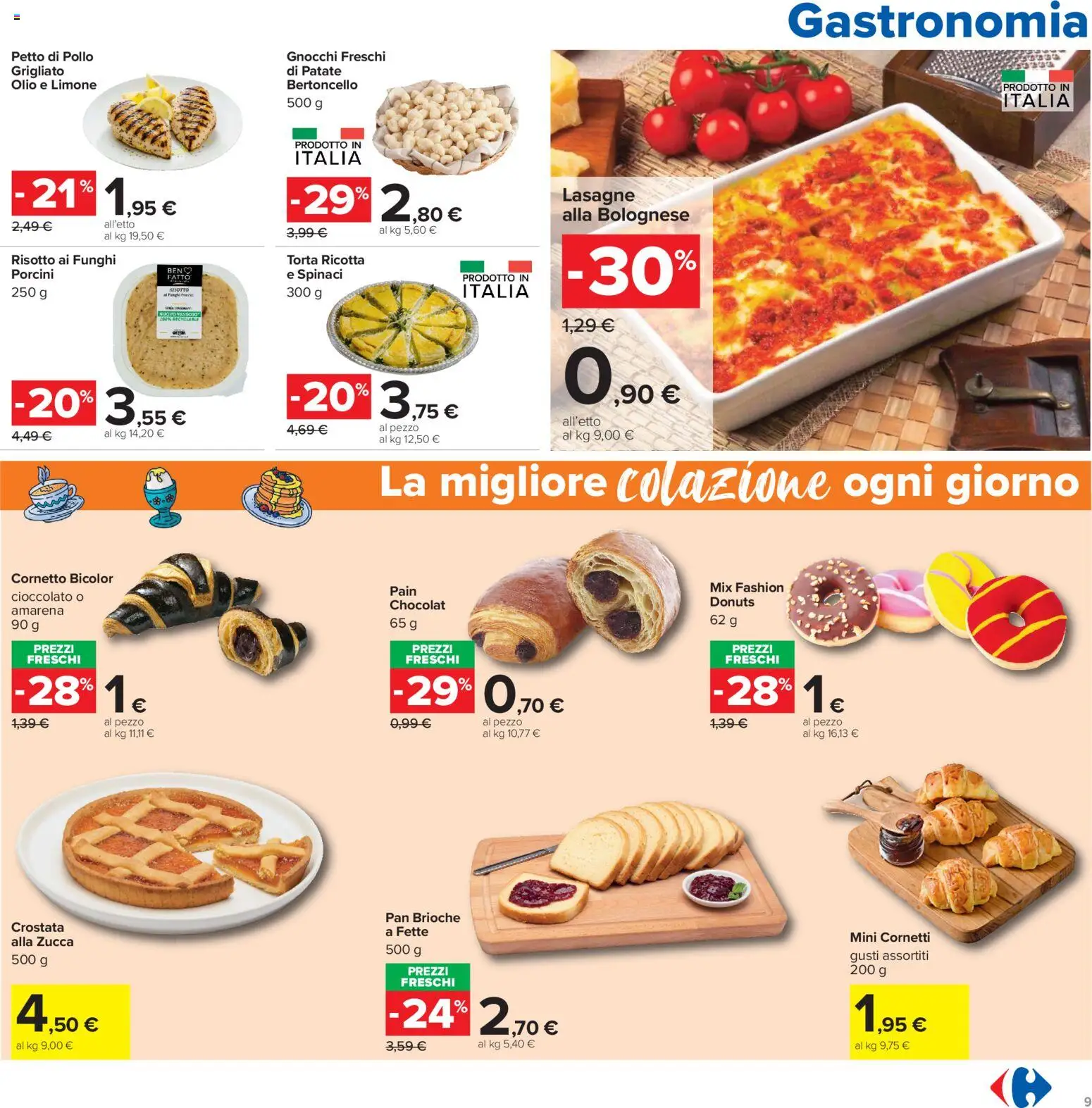 Volantino Carrefour del 23/10/2026 | Pagina: 9 | Prodotti: Limone, Funghi, Zucca, Gnocchi