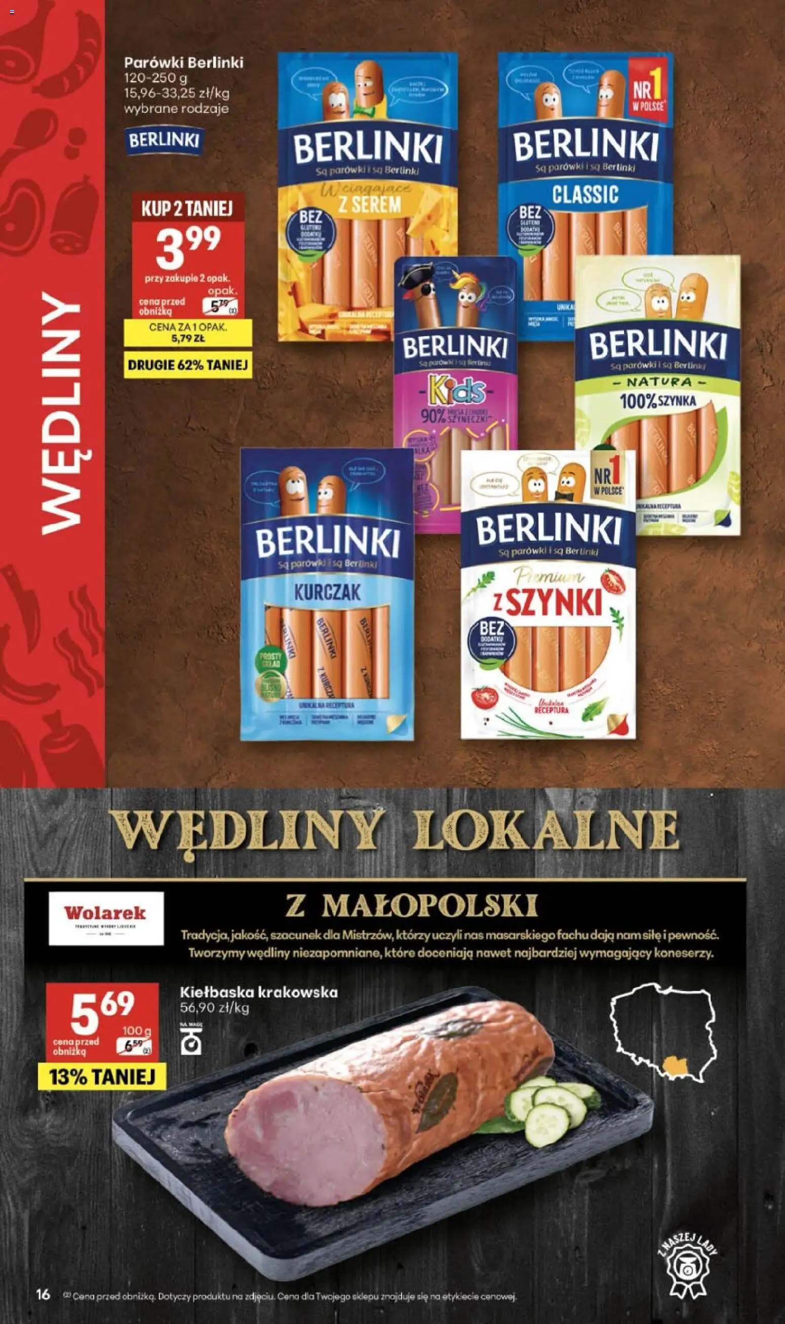 Delikatesy Centrum gazetka od 16.04.2026 | Strona: 16 | Produkty: Kurczak, Parówki, Szynka, Wędliny