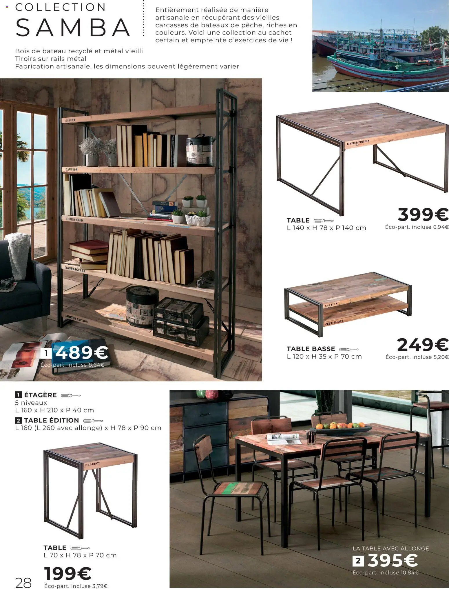 {H1} | Page: 28 | Produits: Table basse, Étagère, Table, Tiroirs