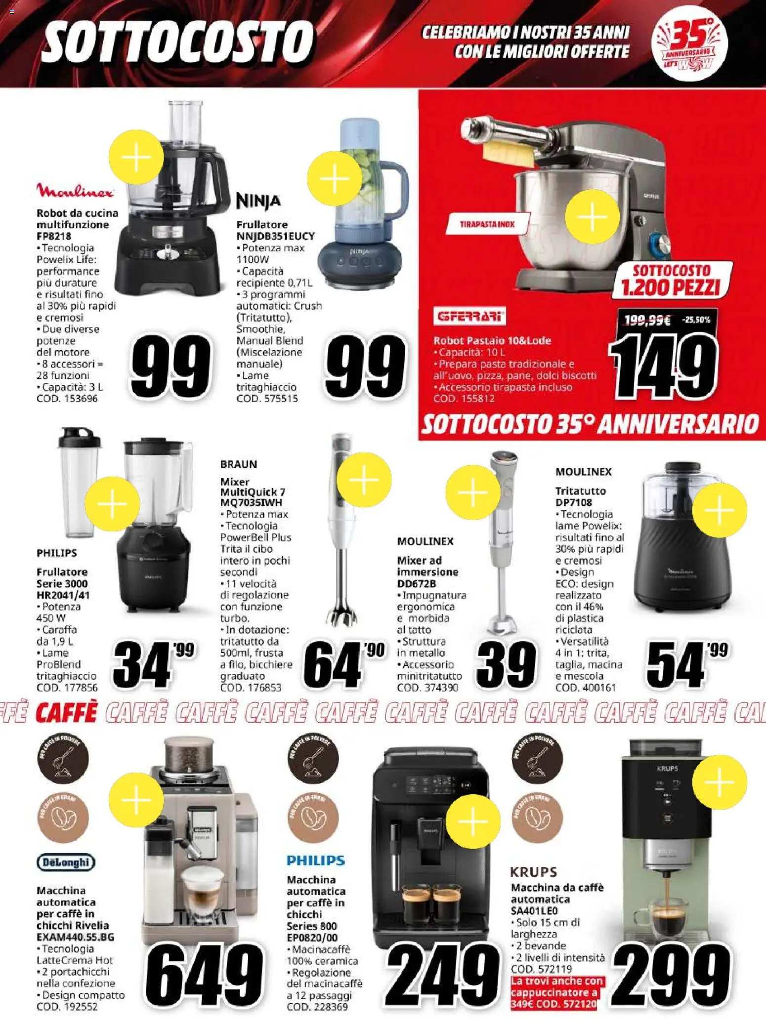 Volantino Media World del 06/10/2026 | Pagina: 37 | Prodotti: Caraffa, Pasta, Dolci, Macinacaffè