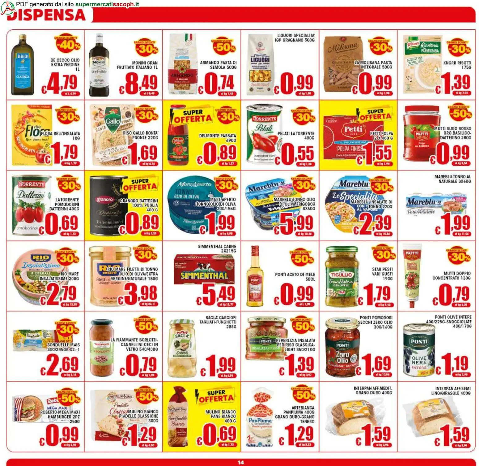 Volantino Sacoph del 29.05.2026 | Pagina: 14 | Prodotti: Riso, Insalata, Olive, Mais