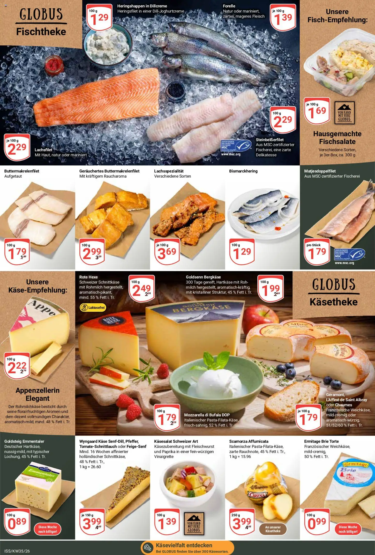 Globus Prospekt – gültig ab 24.08.2026 | Seite: 9 | Produkte: Milch, Käse, Mozzarella, Fleisch