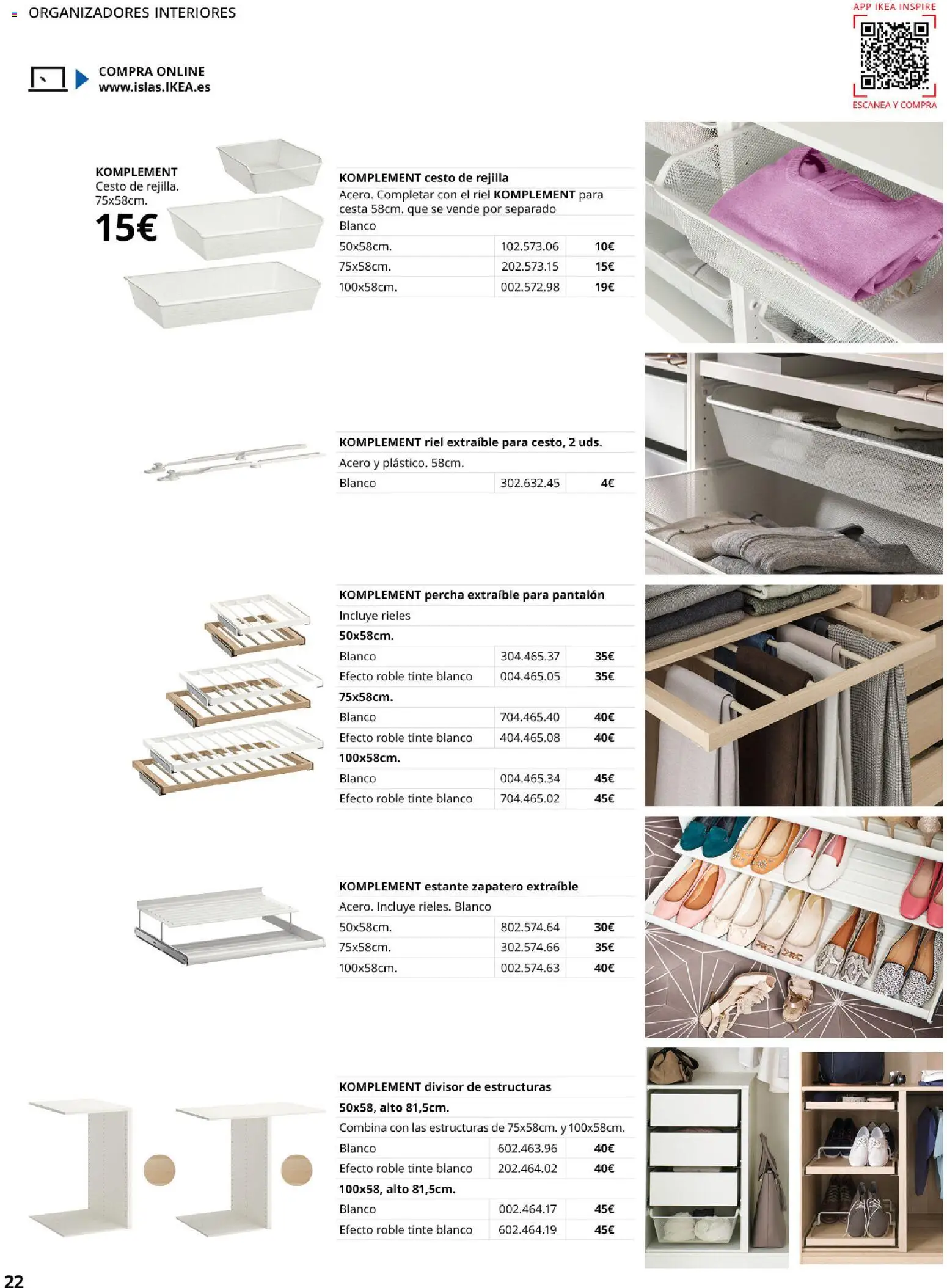 IKEA - Pax │ válido desde el 01/09/2026 | Página: 22 | Productos: Tinte, Zapatero, Estante, Cesta
