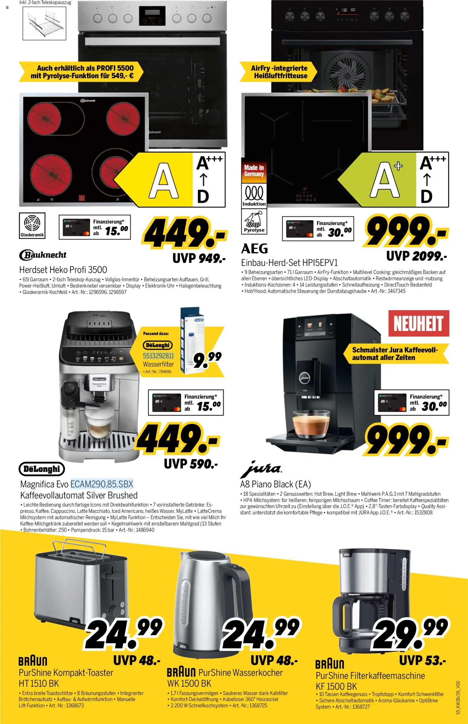 Medimax Prospekt – gültig ab 12.09.2026 | Seite: 5 | Produkte: Milch, Wasser, Filterkaffeemaschine, Heißluftfritteuse