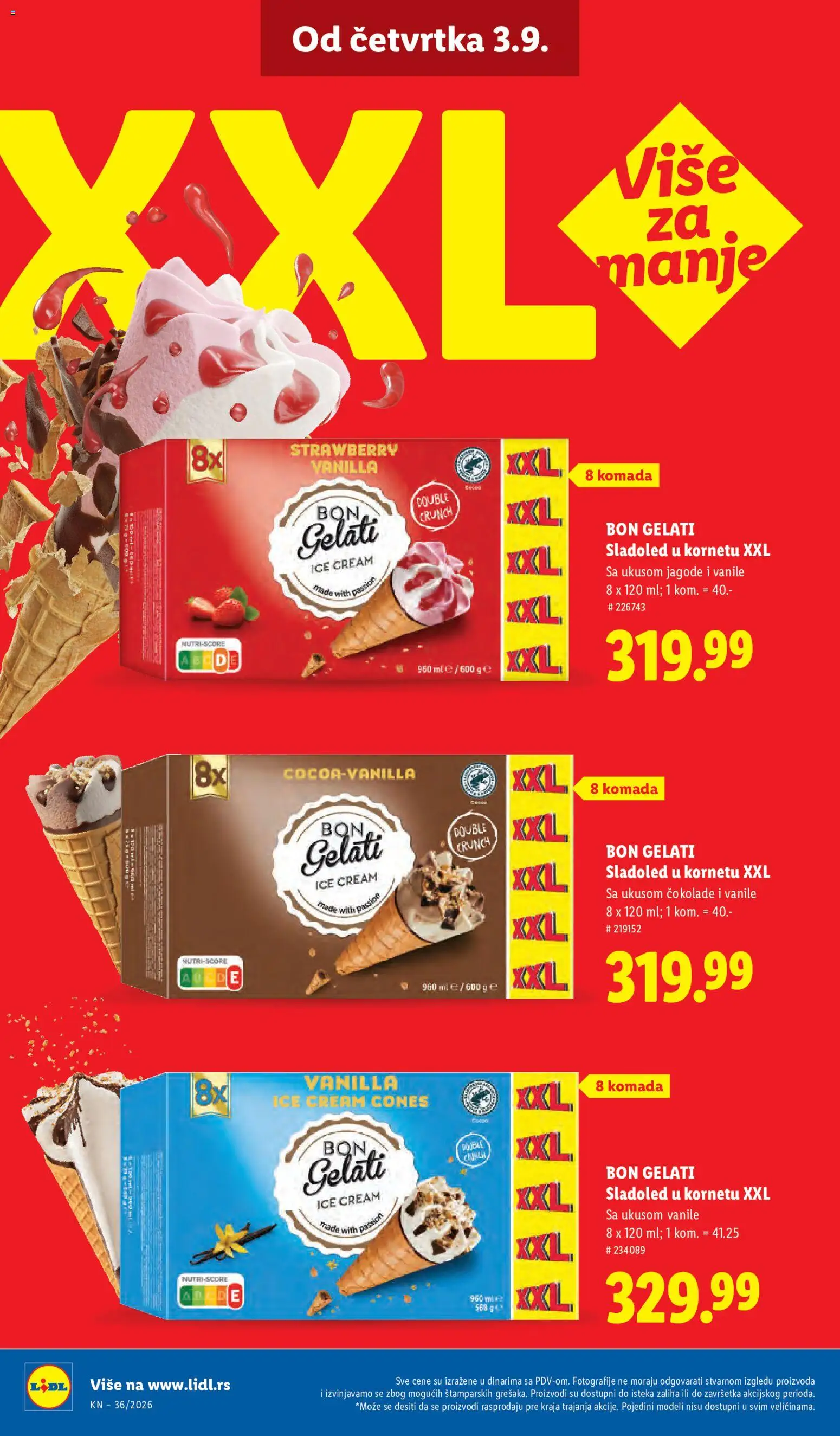 Lidl katalog - važi od 03.09.2026 | Strana: 66 | Proizvode: Jagode, Sladoled